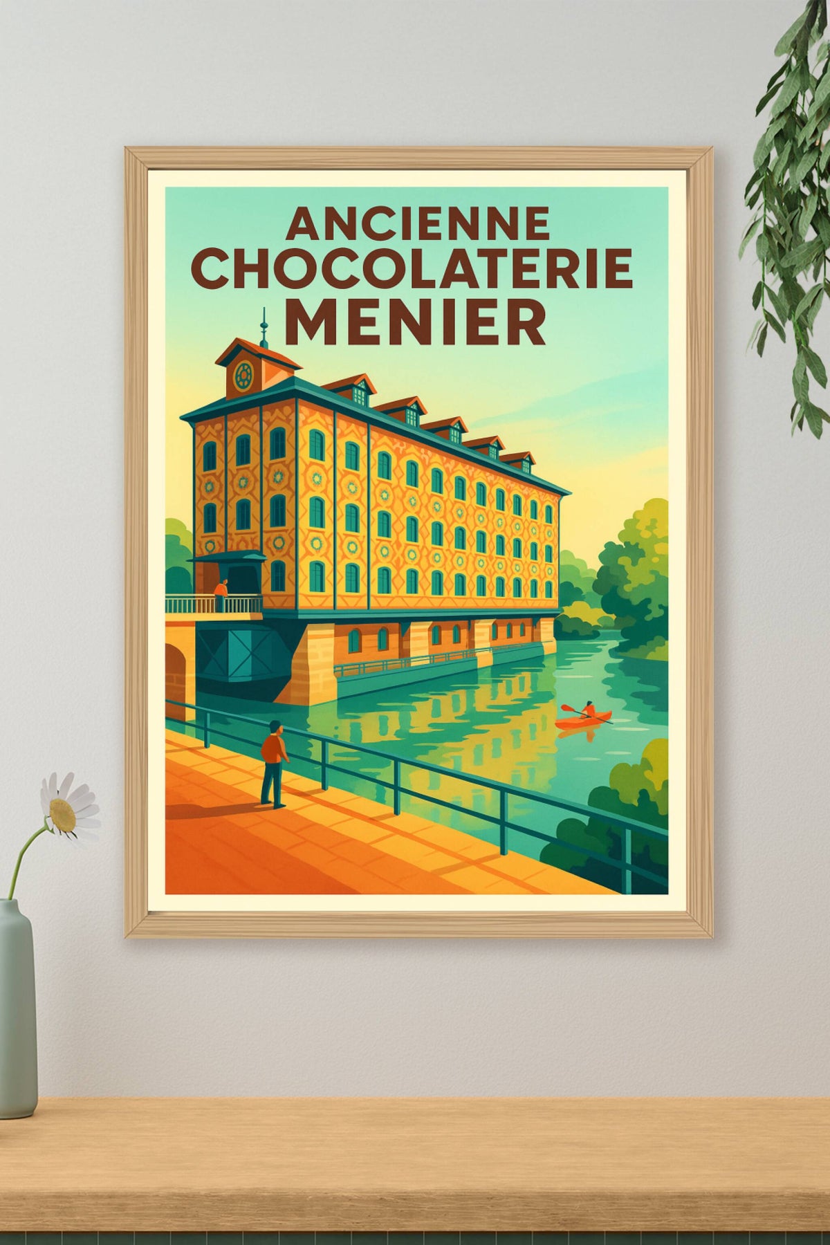 Affiche de Ancienne Chocolaterie Menier - Un chef-d'œuvre industriel au bord de l'eau