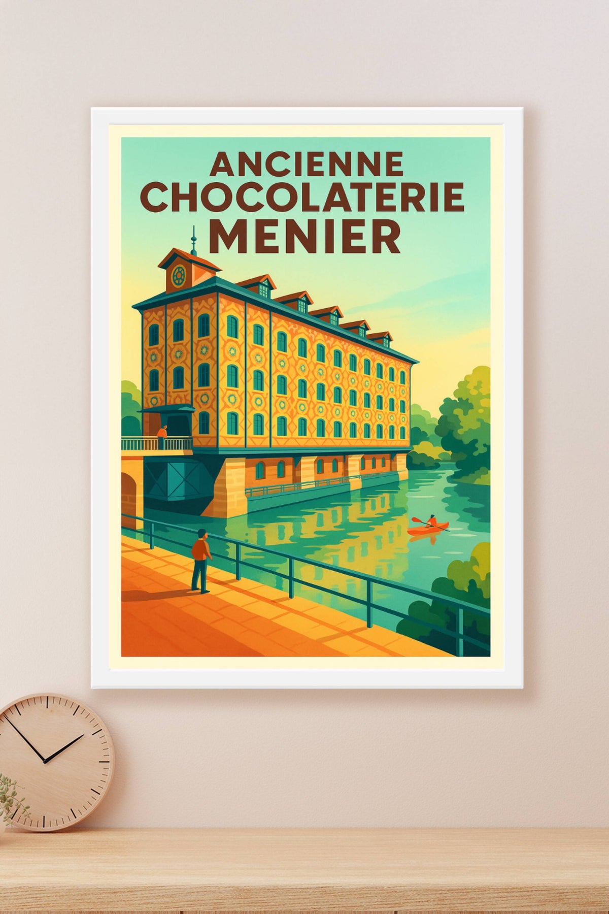 Affiche de Ancienne Chocolaterie Menier - Un chef-d'œuvre industriel au bord de l'eau