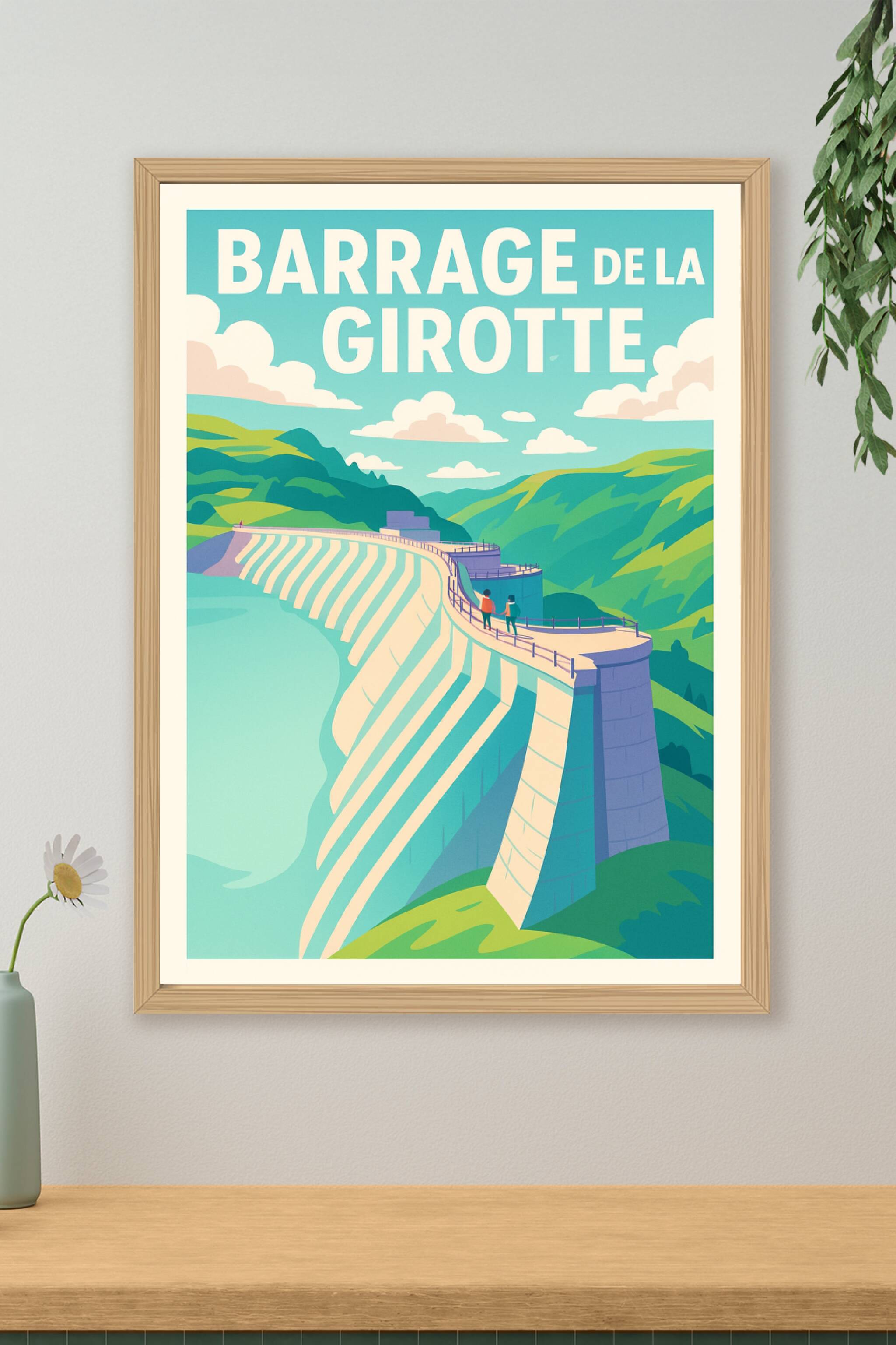 Affiche de Barrage de la Girotte - L'élégance du patrimoine alpin au cœur du Beaufortain