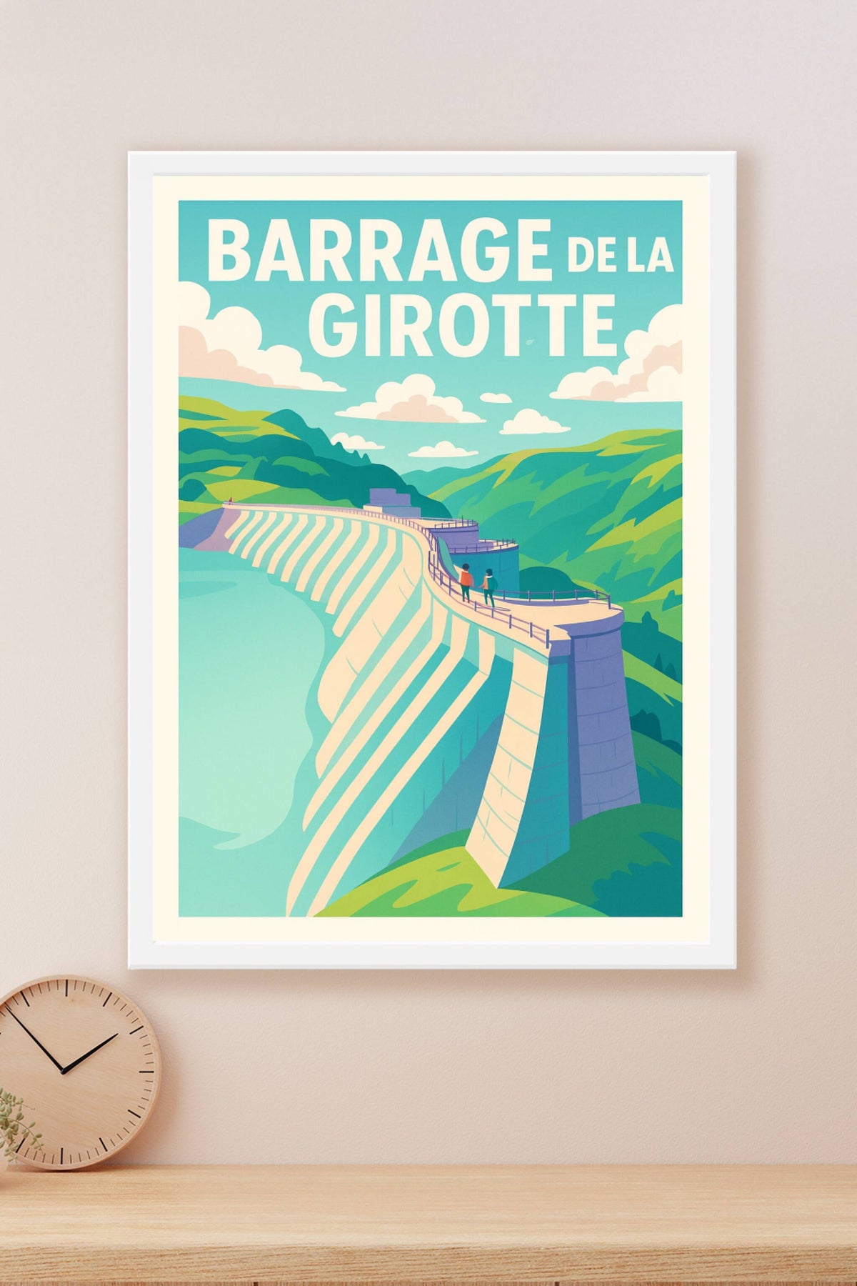 Affiche de Barrage de la Girotte - L'élégance du patrimoine alpin au cœur du Beaufortain