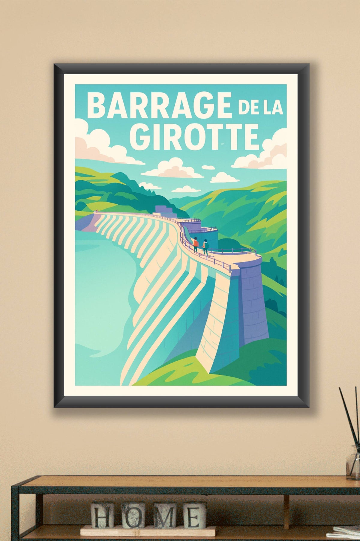 Affiche de Barrage de la Girotte - L'élégance du patrimoine alpin au cœur du Beaufortain