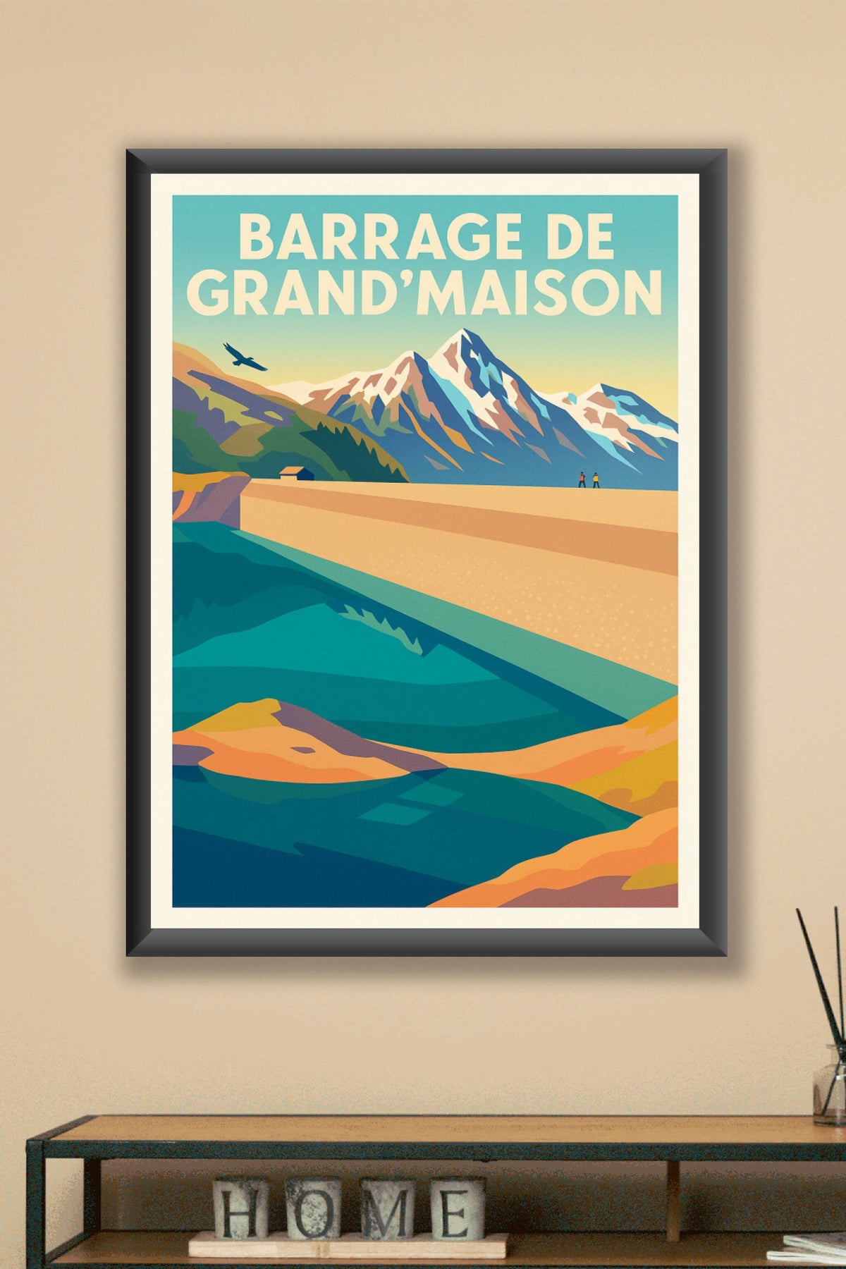 Affiche de Barrage de Grand'Maison - L'éclat des Alpes au sommet
