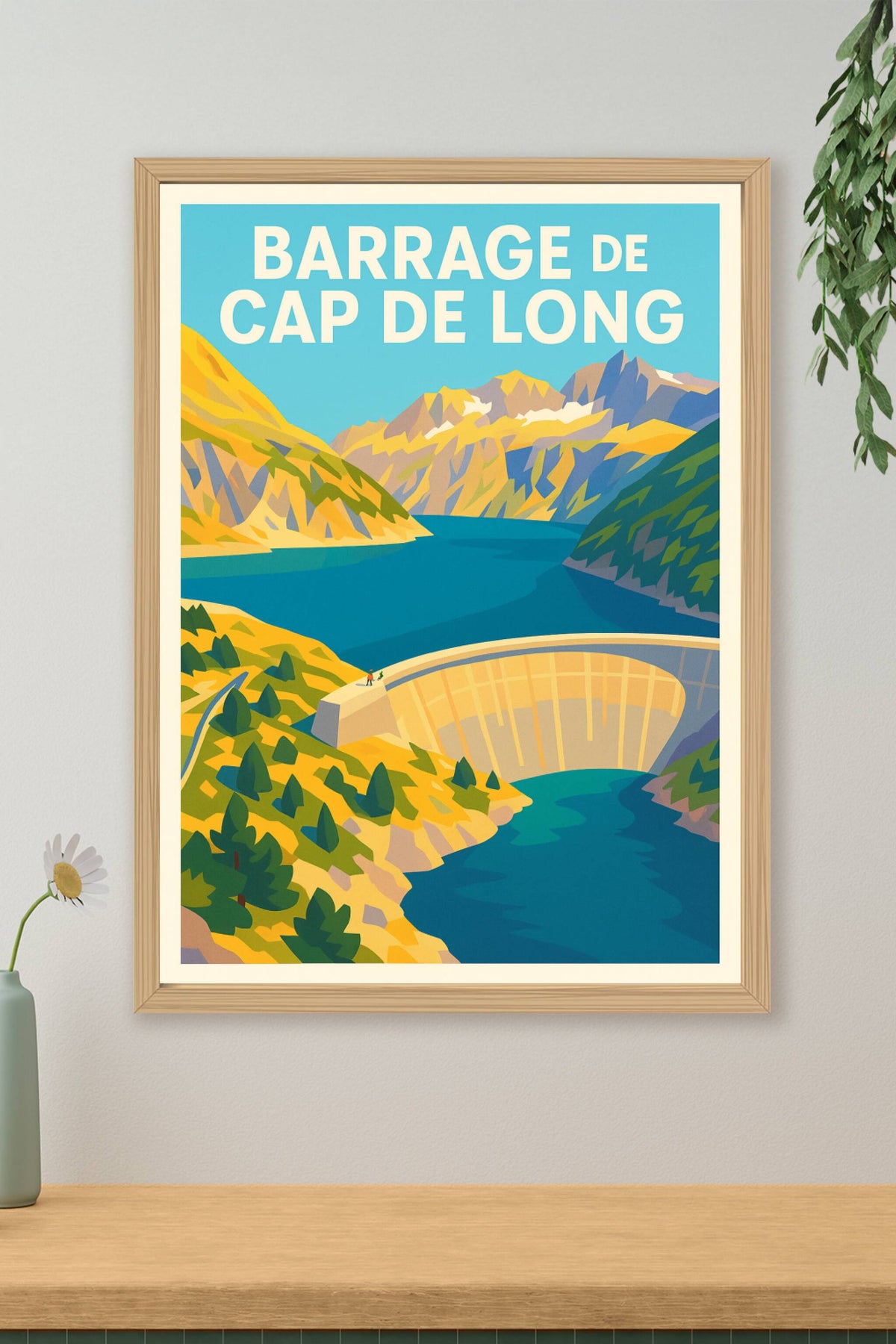 Affiche de Barrage de Cap de Long - Majesté des Pyrénées