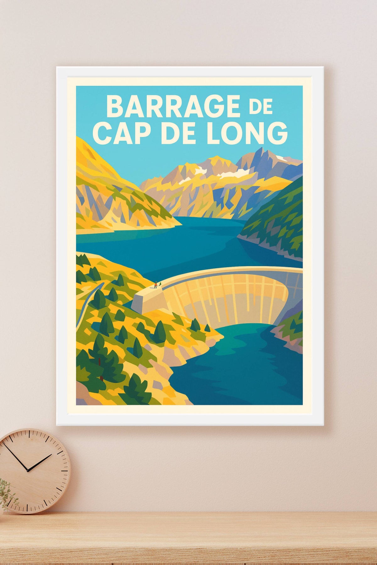 Affiche de Barrage de Cap de Long - Majesté des Pyrénées