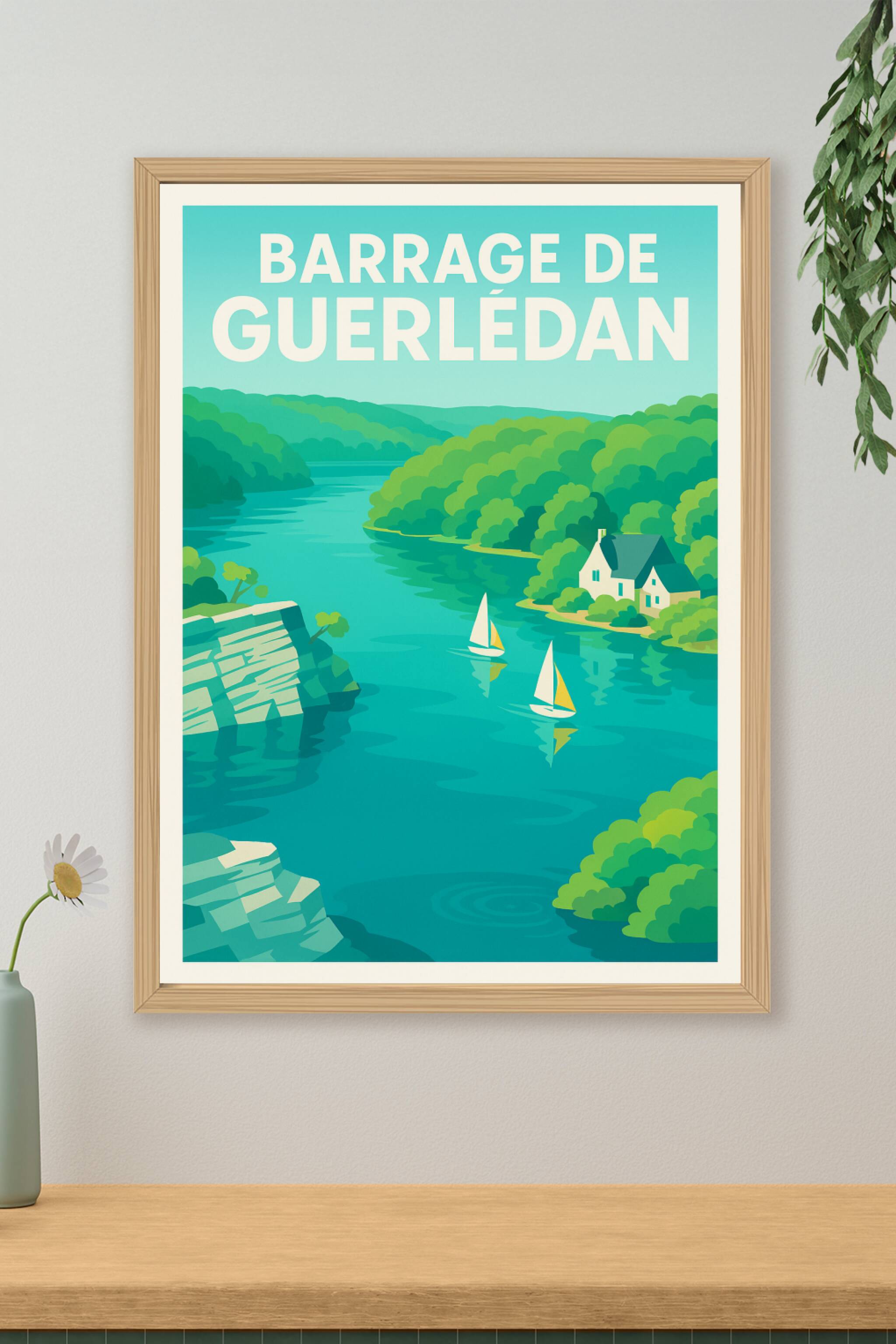Affiche de Barrage de Guerlédan - L'écrin sauvage au cœur de la Bretagne