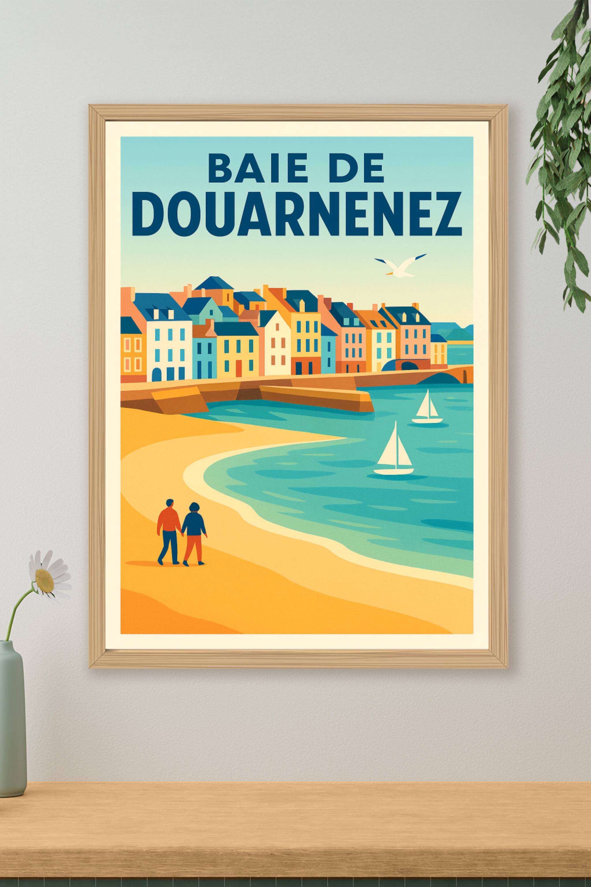Affiche de Baie de Douarnenez - L'élégance vintage du littoral breton