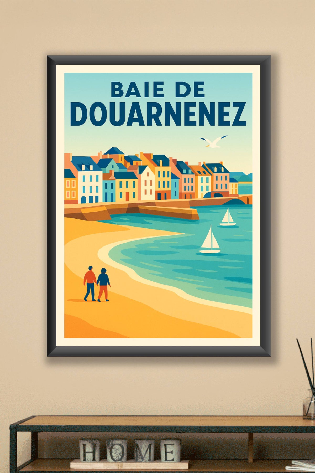 Affiche de Baie de Douarnenez - L'élégance vintage du littoral breton
