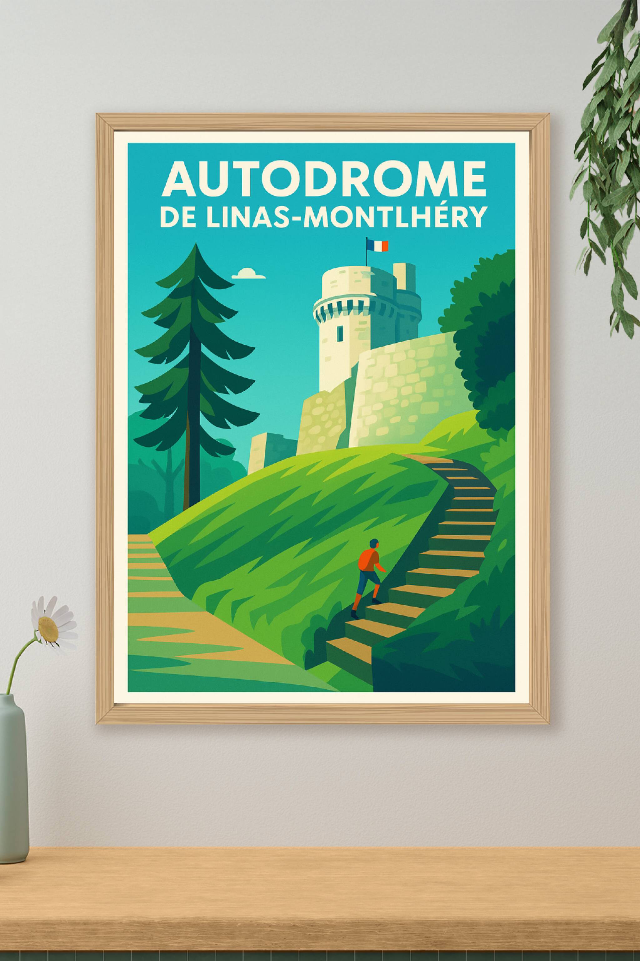 Affiche de Autodrome de Linas-Montlhéry - L'élégance historique du patrimoine essonnien