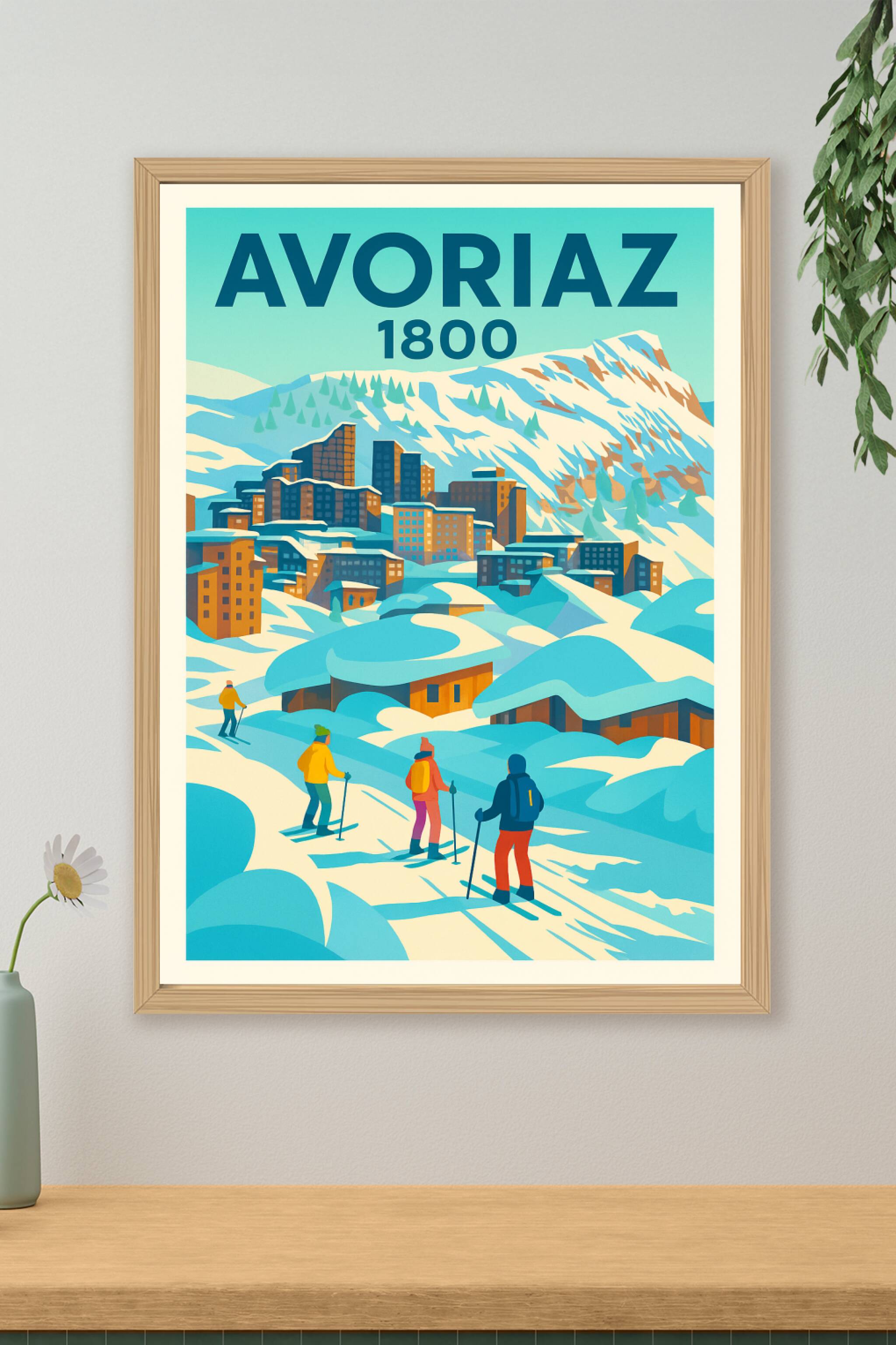 Affiche de Avoriaz 1800 - L'élégance architecturale au sommet des Alpes