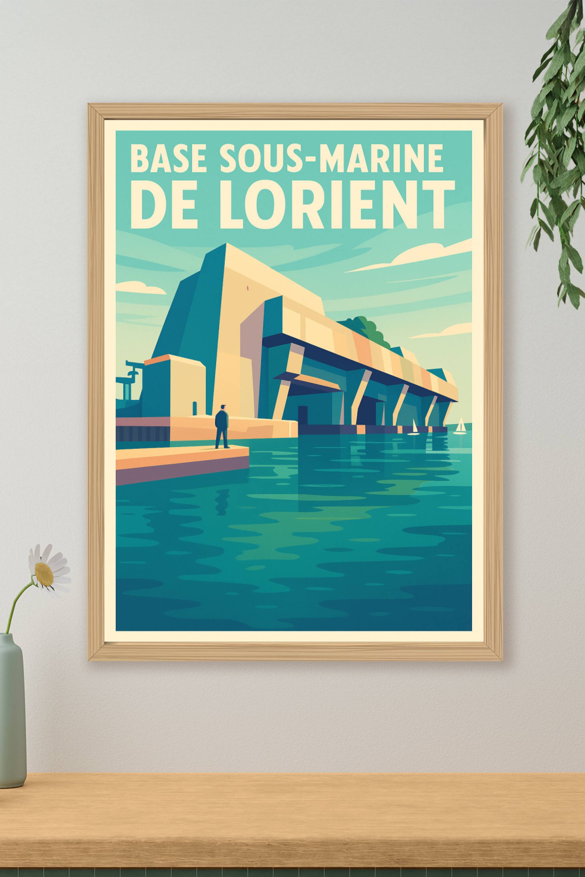Affiche de Base sous-marine de Lorient - L'héritage monumental entre terre et mer