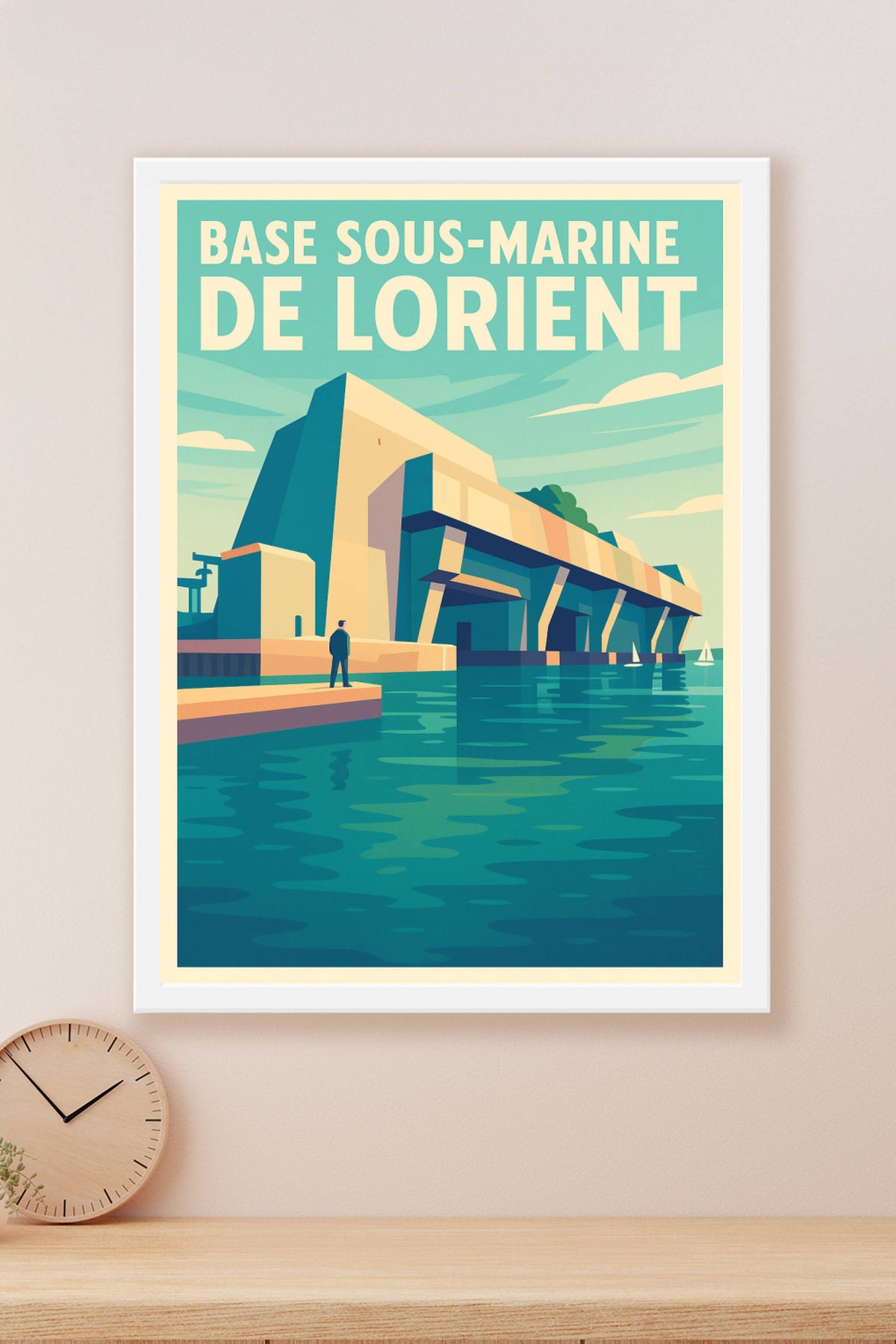Affiche de Base sous-marine de Lorient - L'héritage monumental entre terre et mer
