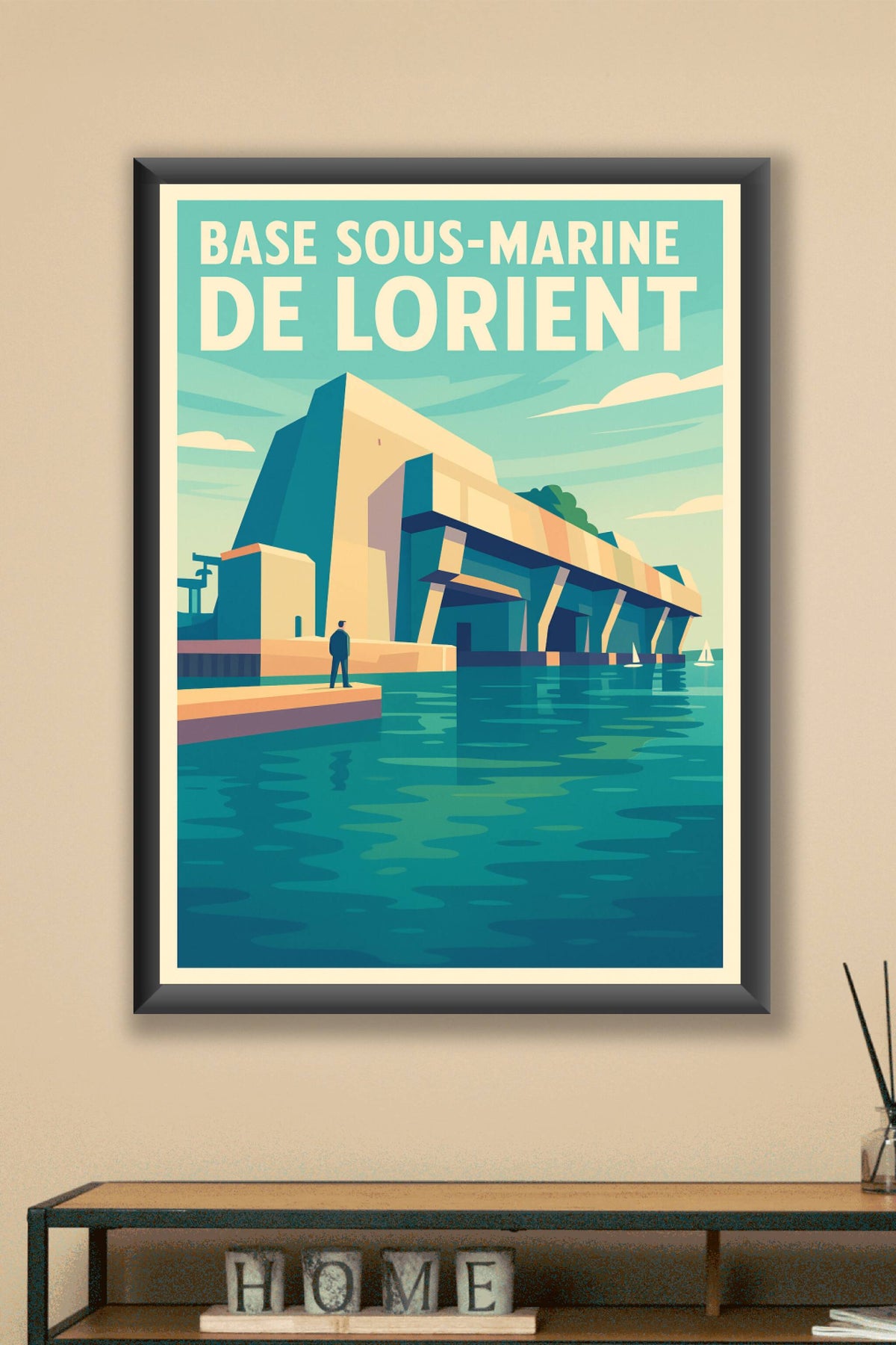 Affiche de Base sous-marine de Lorient - L'héritage monumental entre terre et mer