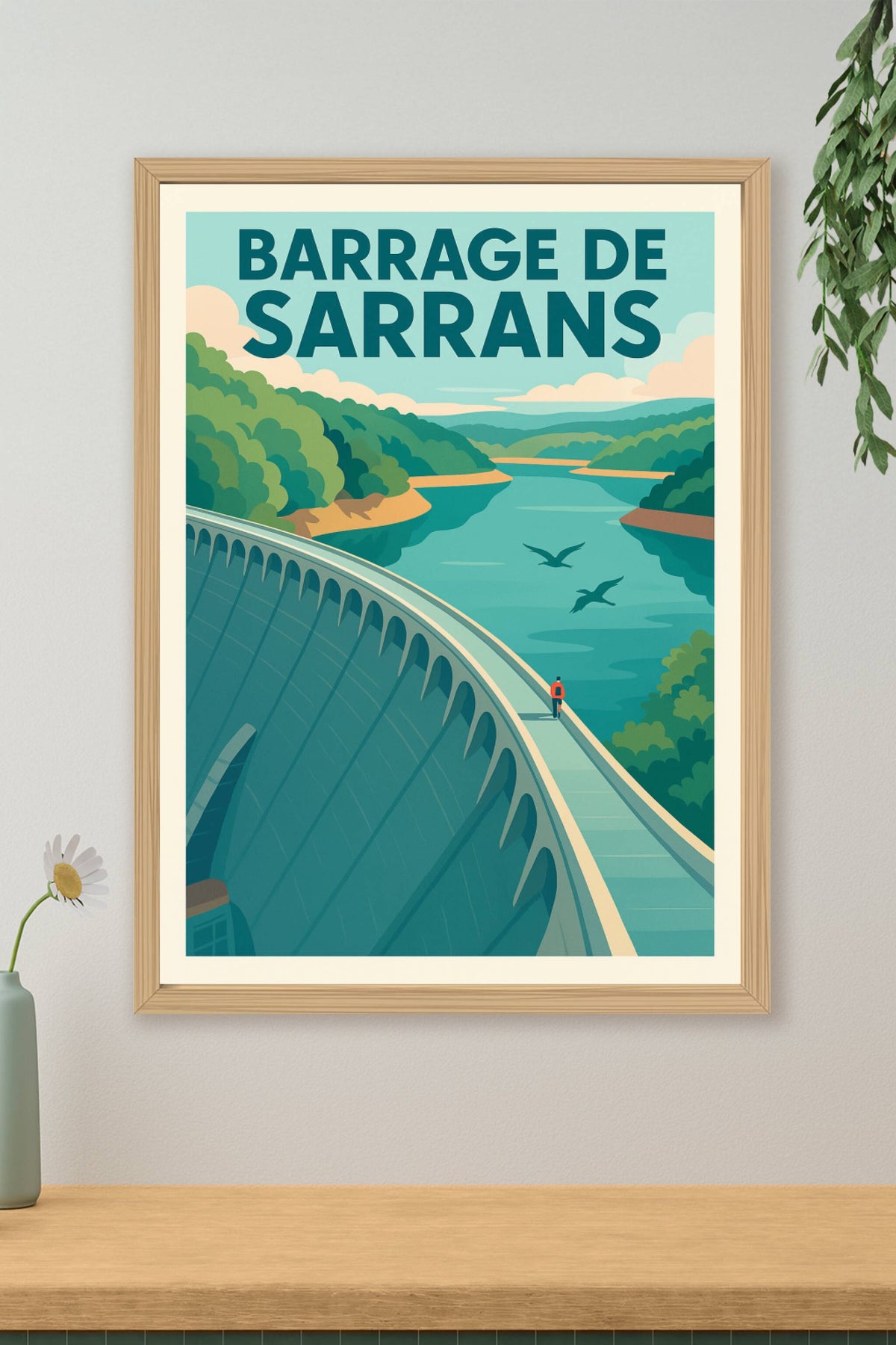 Affiche de Barrage de Sarrans - Une prouesse architecturale au cœur de la nature