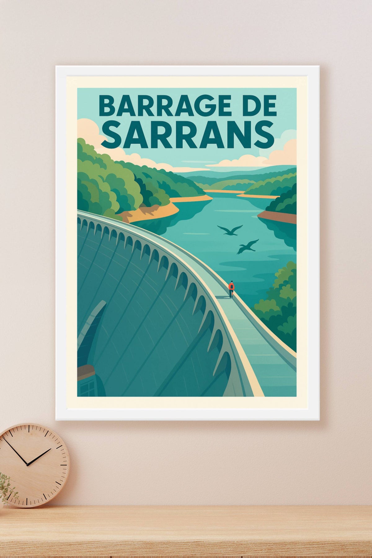 Affiche de Barrage de Sarrans - Une prouesse architecturale au cœur de la nature