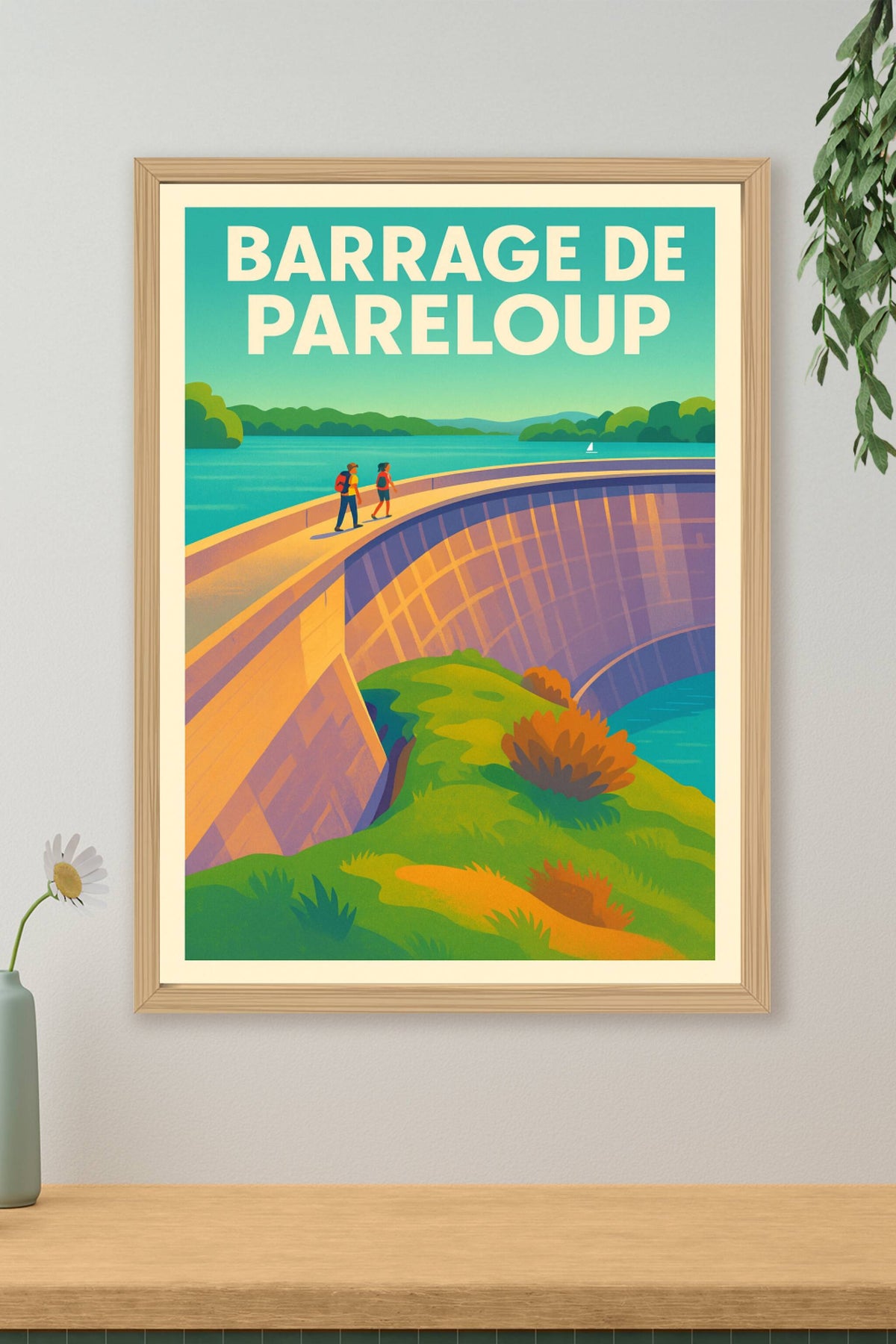 Affiche de Barrage de Pareloup - L'immensité de l'Aveyron au format Fine Art