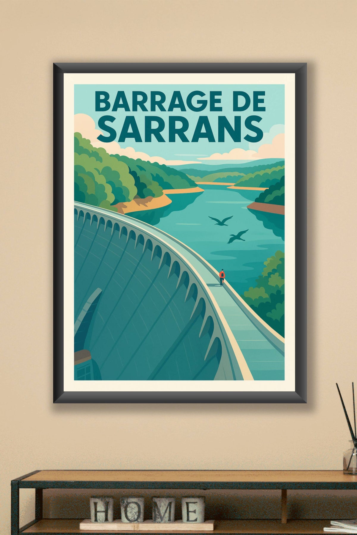 Affiche de Barrage de Sarrans - Une prouesse architecturale au cœur de la nature