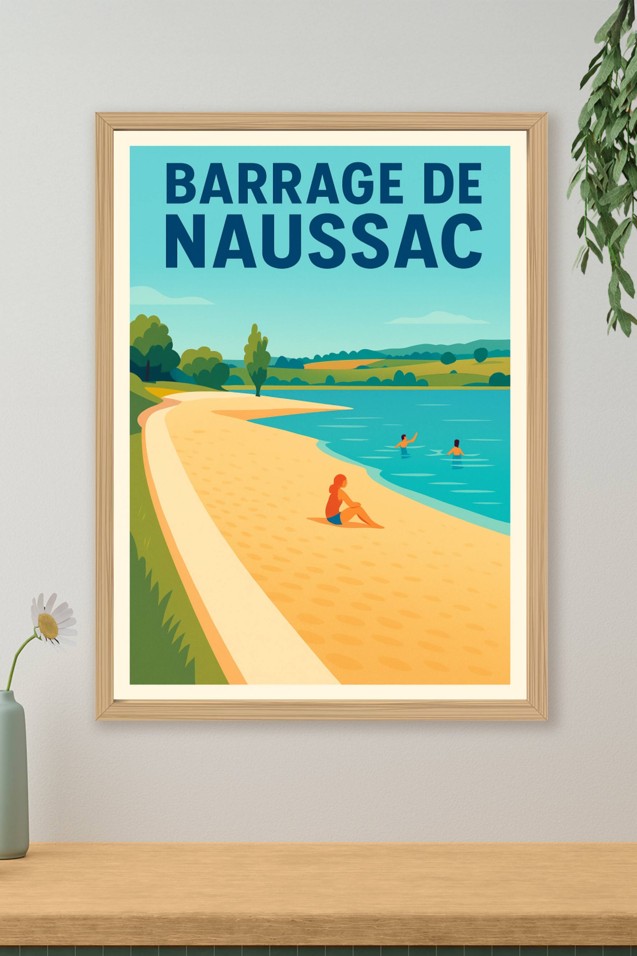 Affiche de Barrage de Naussac - Évasion solaire au cœur de la Lozère