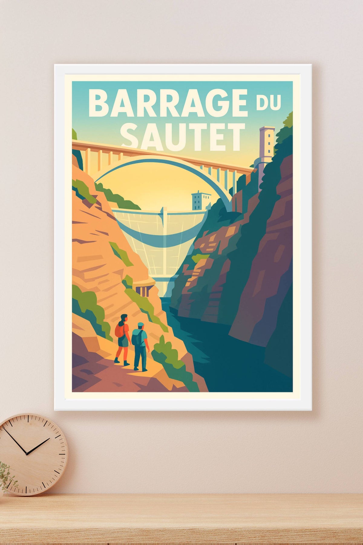 Affiche de Barrage du Sautet - L'élégance du génie civil au cœur des Alpes