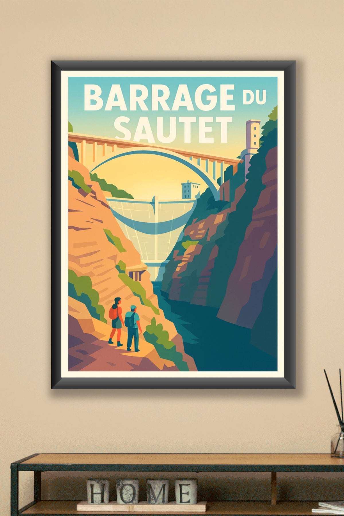 Affiche de Barrage du Sautet - L'élégance du génie civil au cœur des Alpes