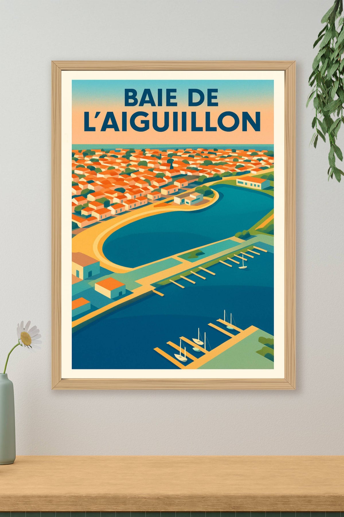 Affiche de Baie de l'Aiguillon - L'élégance maritime au style vintage