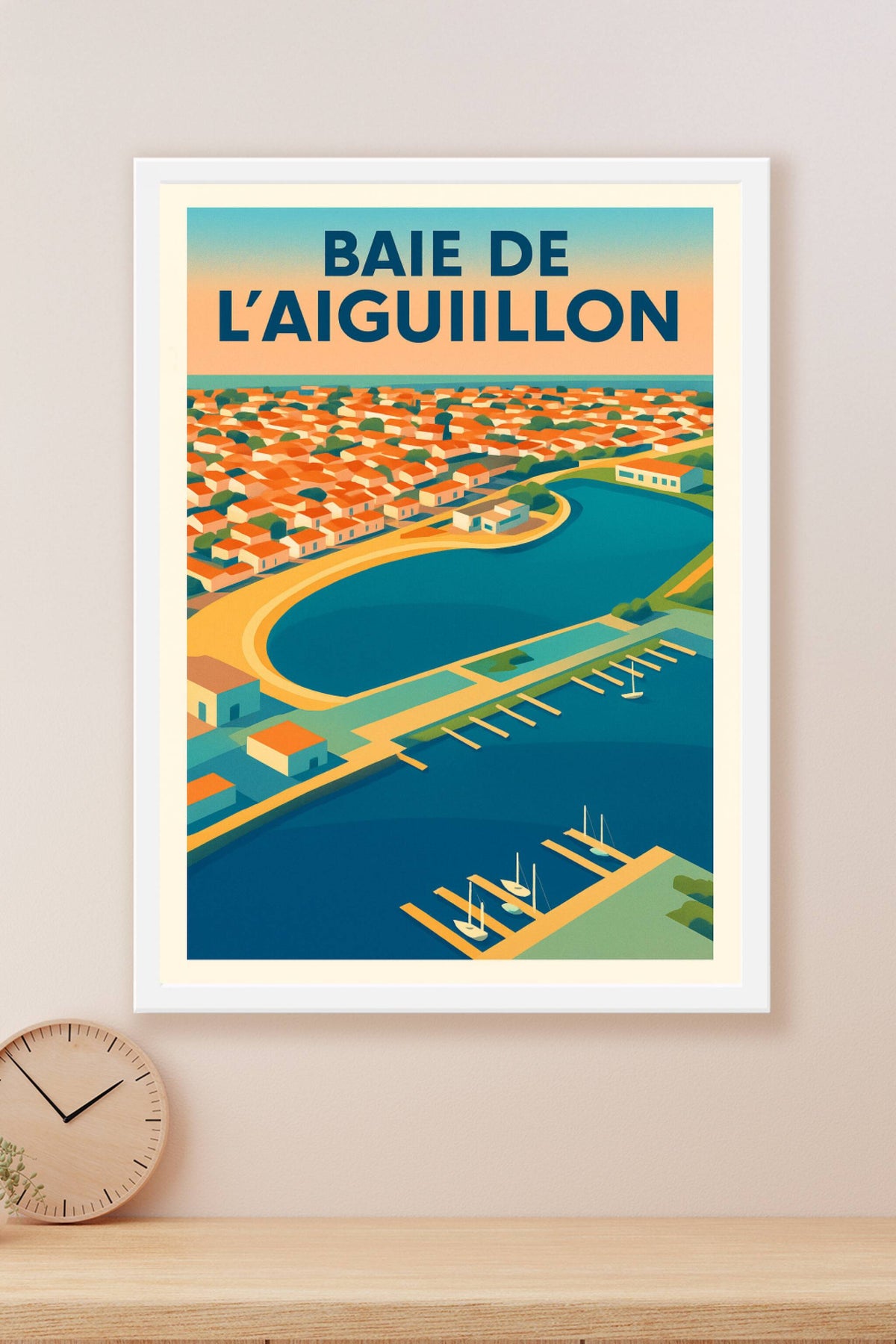 Affiche de Baie de l'Aiguillon - L'élégance maritime au style vintage