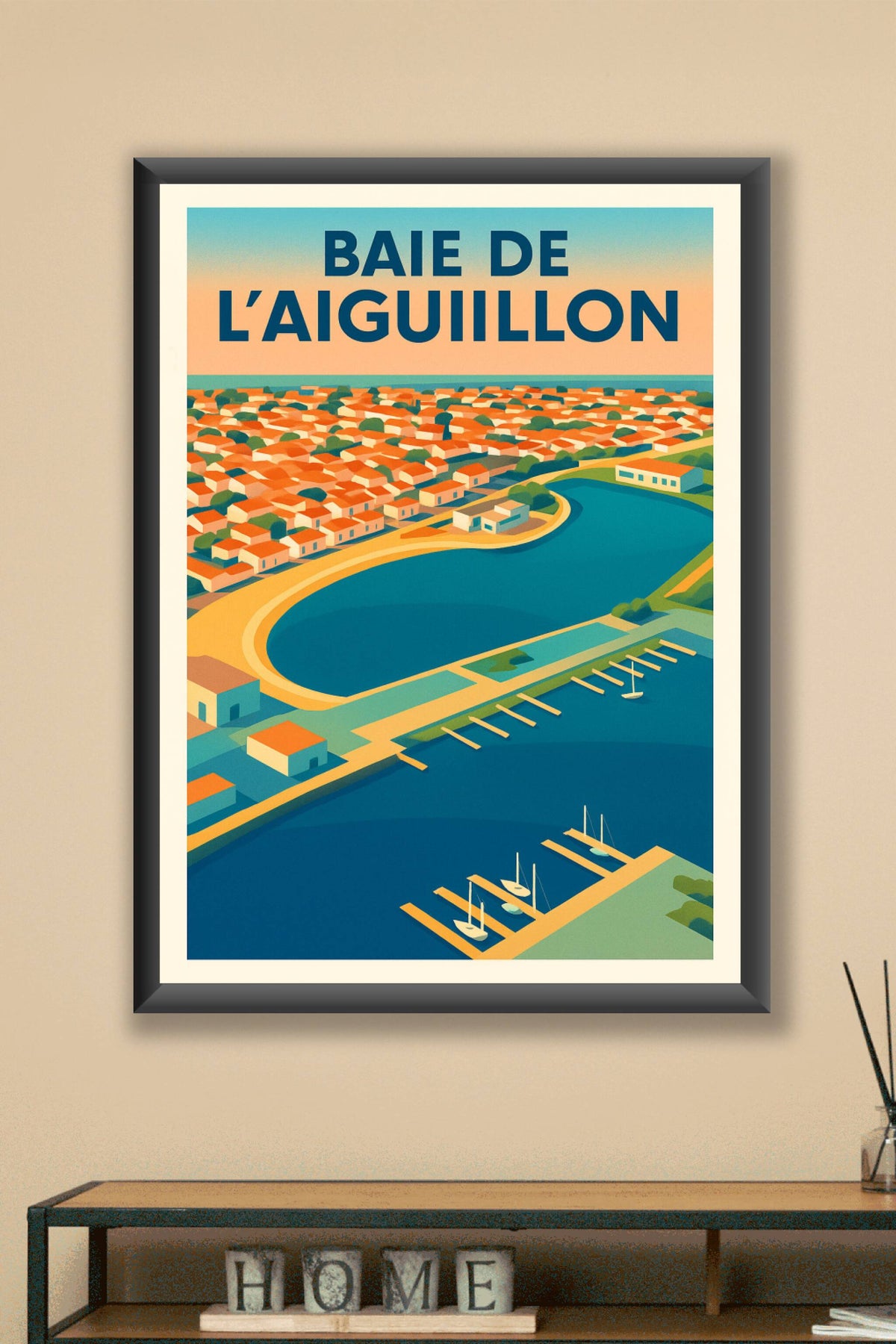 Affiche de Baie de l'Aiguillon - L'élégance maritime au style vintage