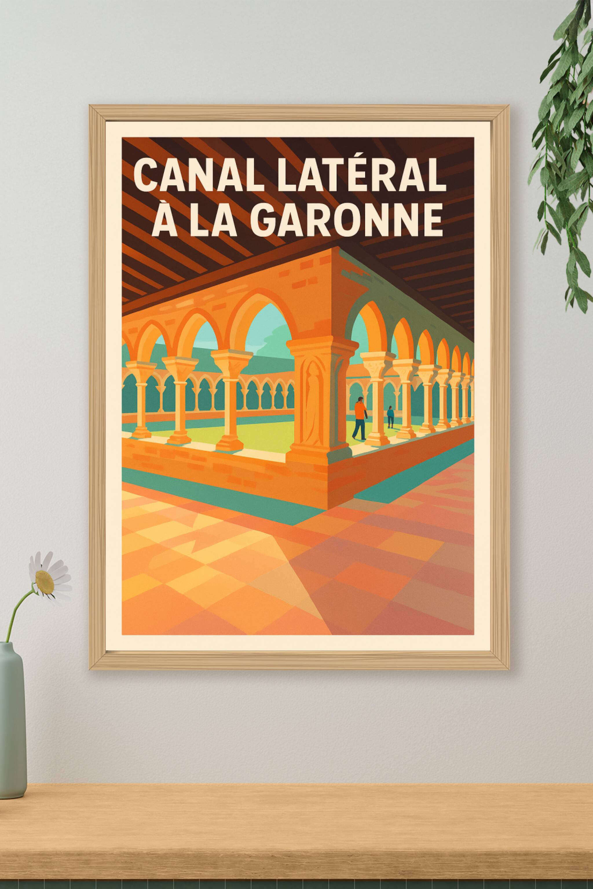 Affiche de Canal latéral à la Garonne - L'élégance du patrimoine occitan
