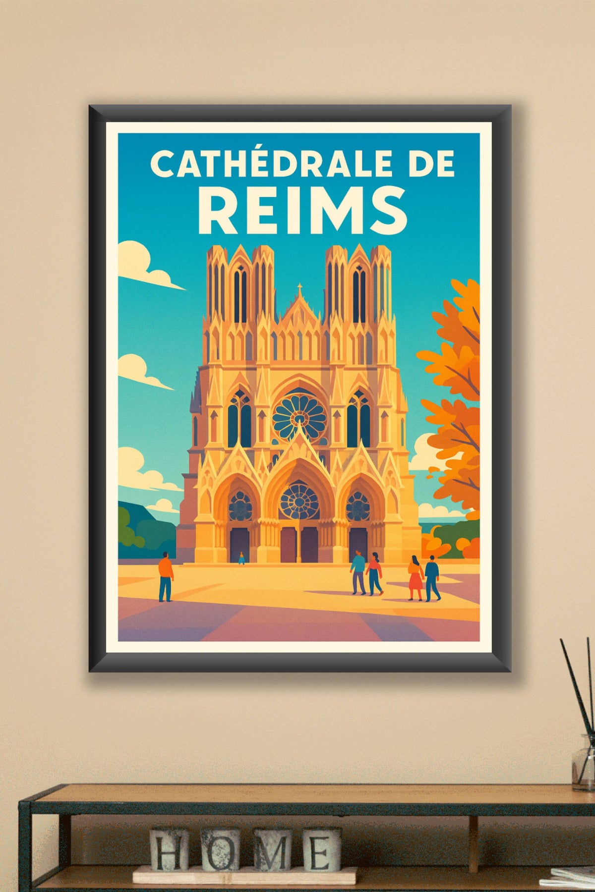 Affiche de Cathédrale de Reims - Le joyau du sacre des rois en décoration