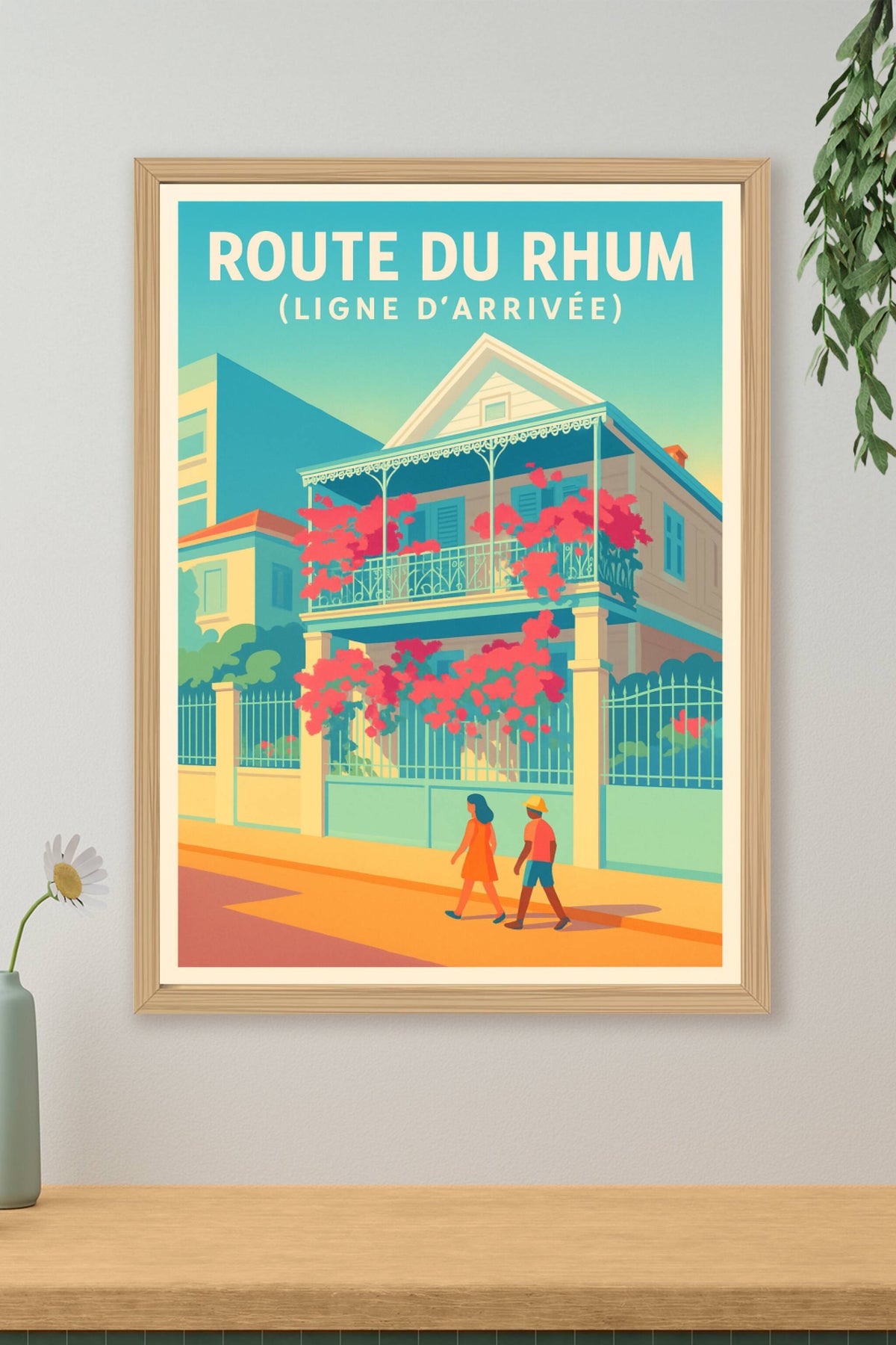 Affiche de Route du Rhum - L'arrivée triomphale sous le soleil des Antilles