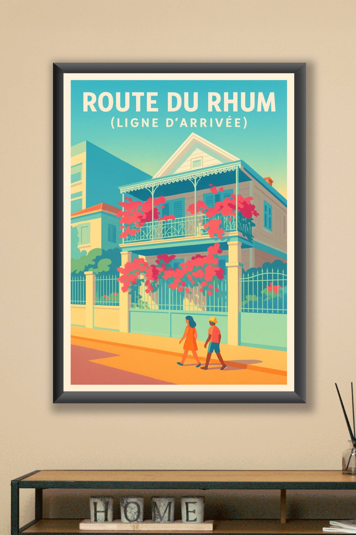 Affiche de Route du Rhum - L'arrivée triomphale sous le soleil des Antilles