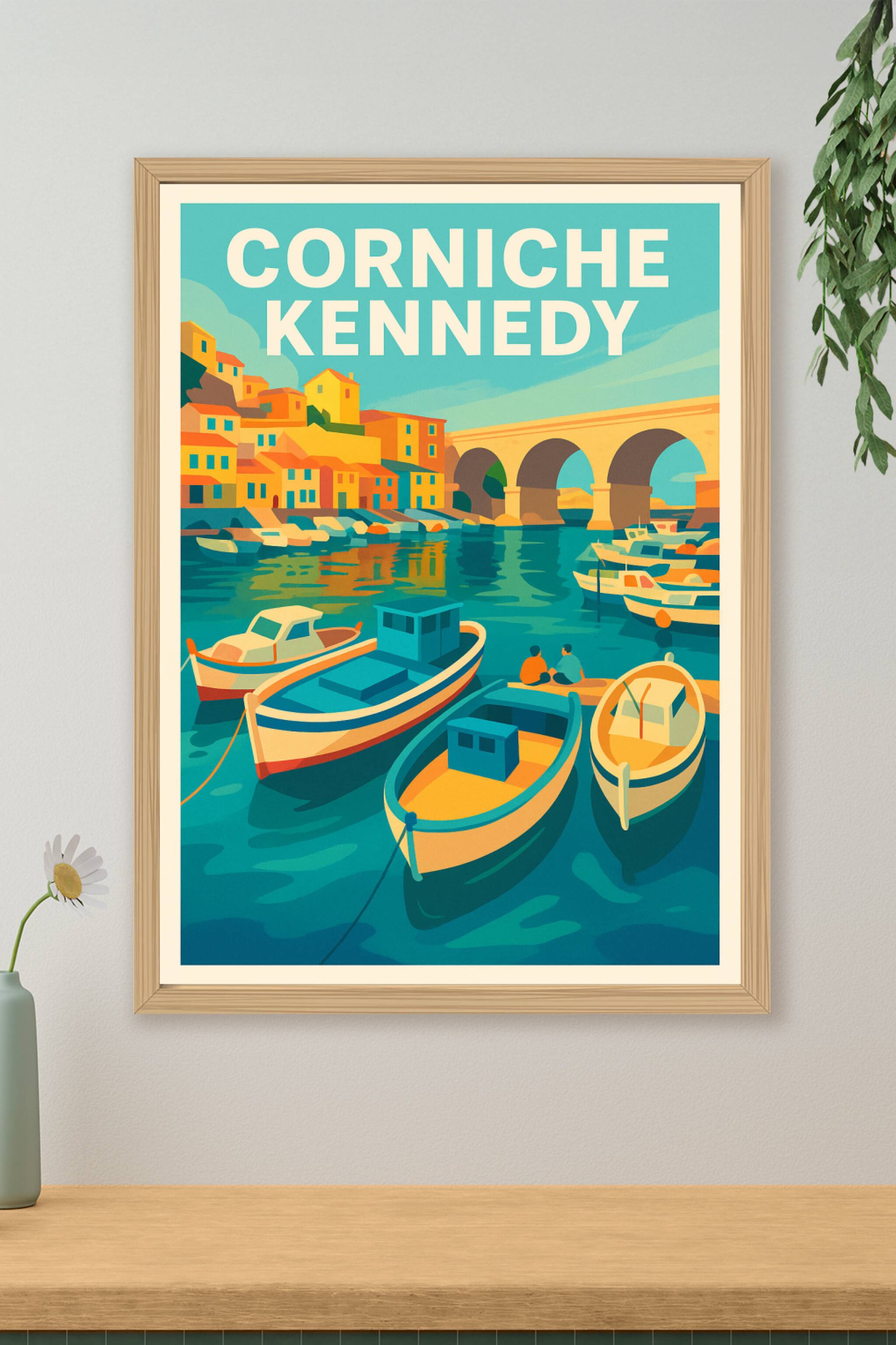 Affiche de Corniche Kennedy - L'éclat de Marseille au Vallon des Auffes
