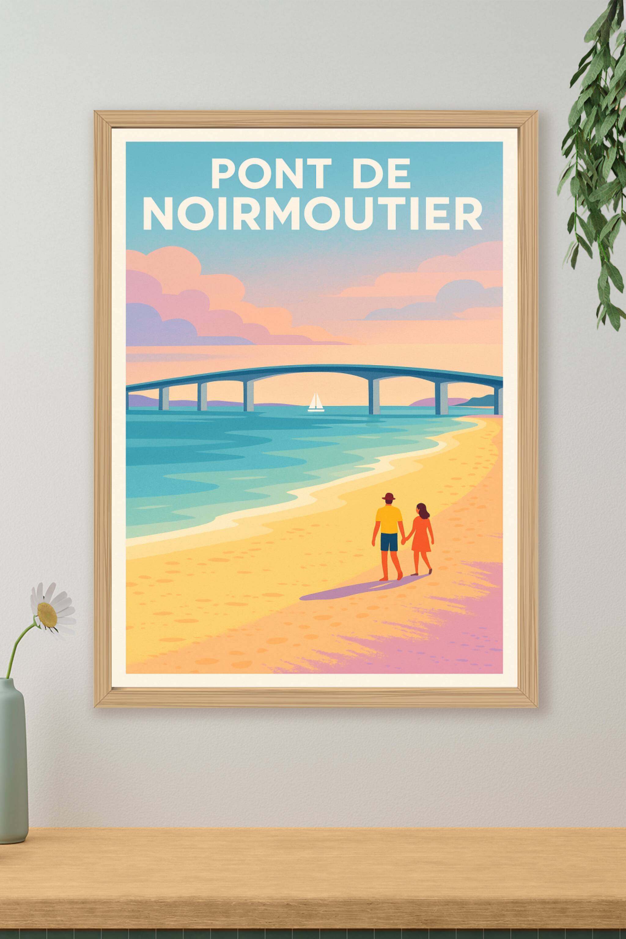 Affiche de Pont de Noirmoutier - Évasion iodée et douceur océane