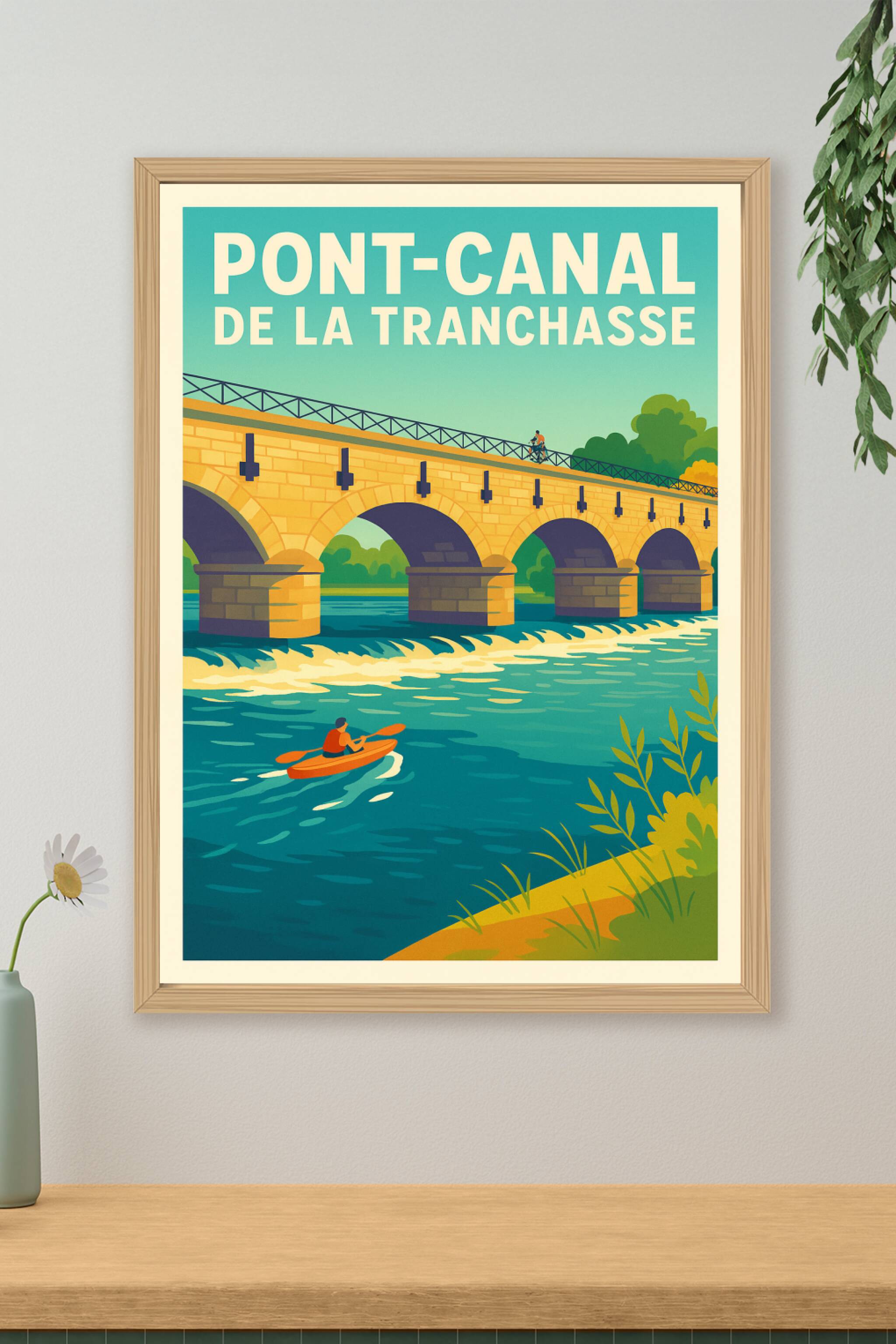 Affiche de Pont-canal de la Tranchasse - Élégance architecturale au fil de l'eau