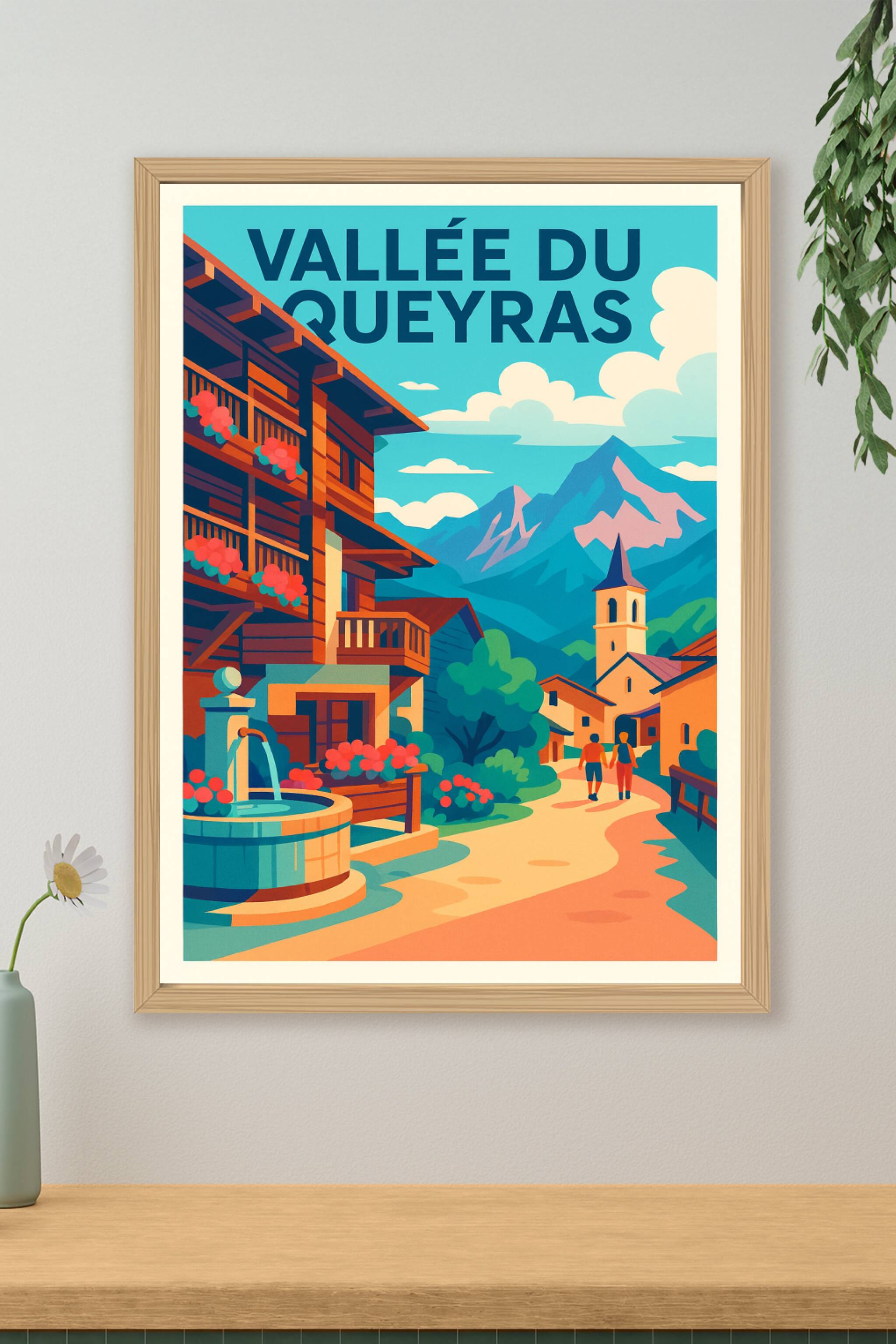 Affiche de Vallée du Queyras - L'authenticité des Alpes en couleurs