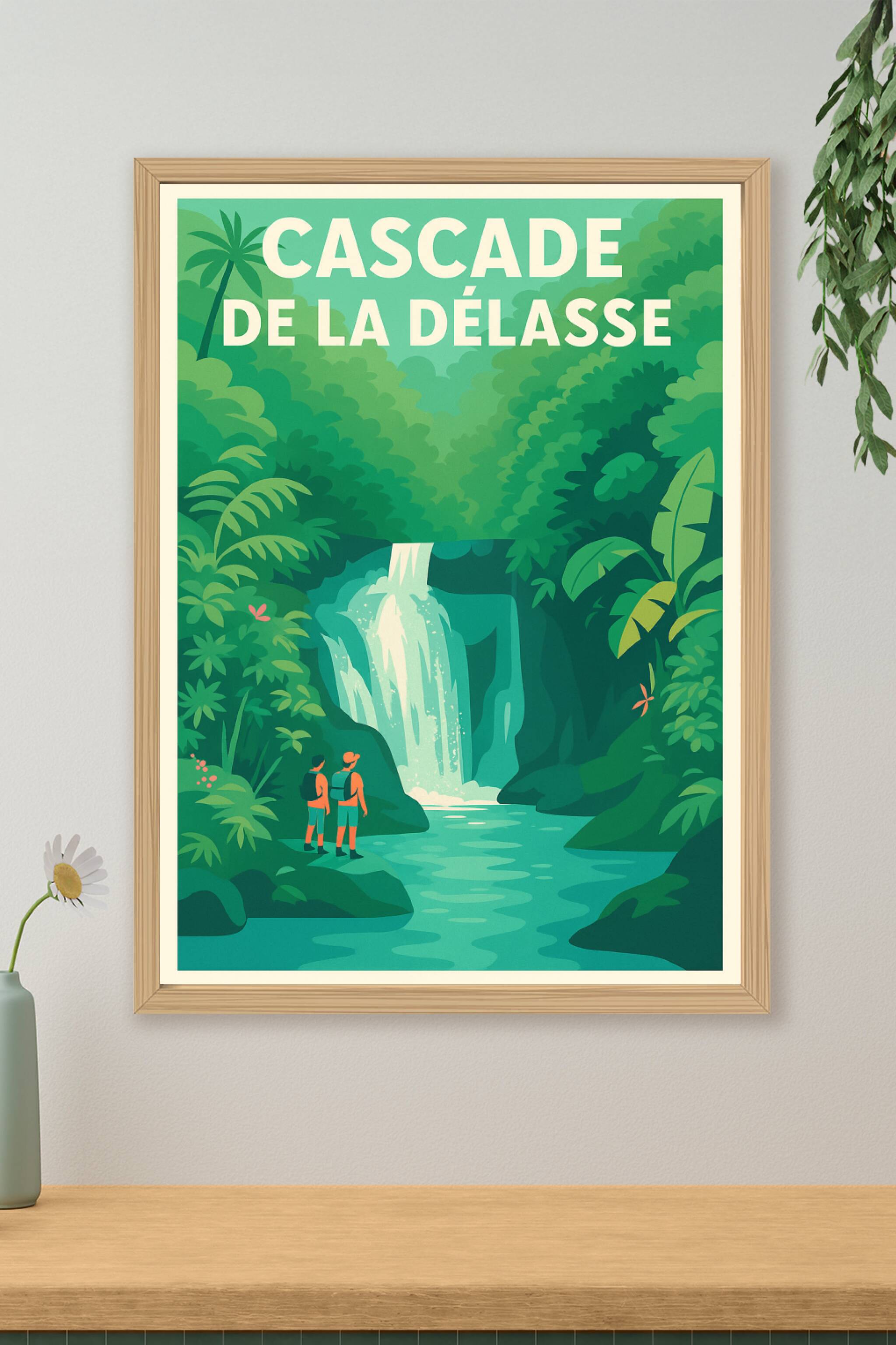 Affiche de Cascade de la Délasse - Une escapade sauvage au cœur de la jungle