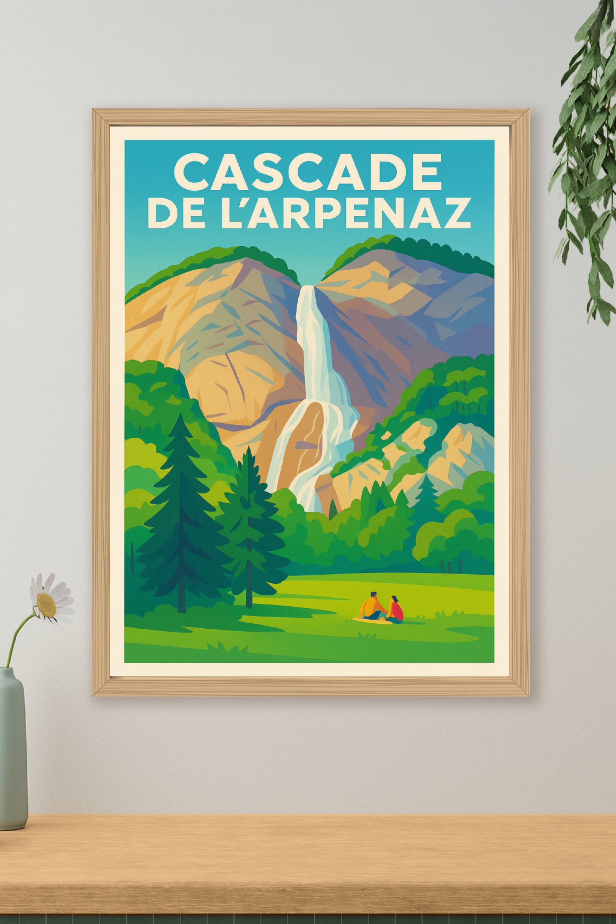 Affiche de Cascade de l'Arpenaz - L'éclat majestueux des Alpes au cœur de votre déco