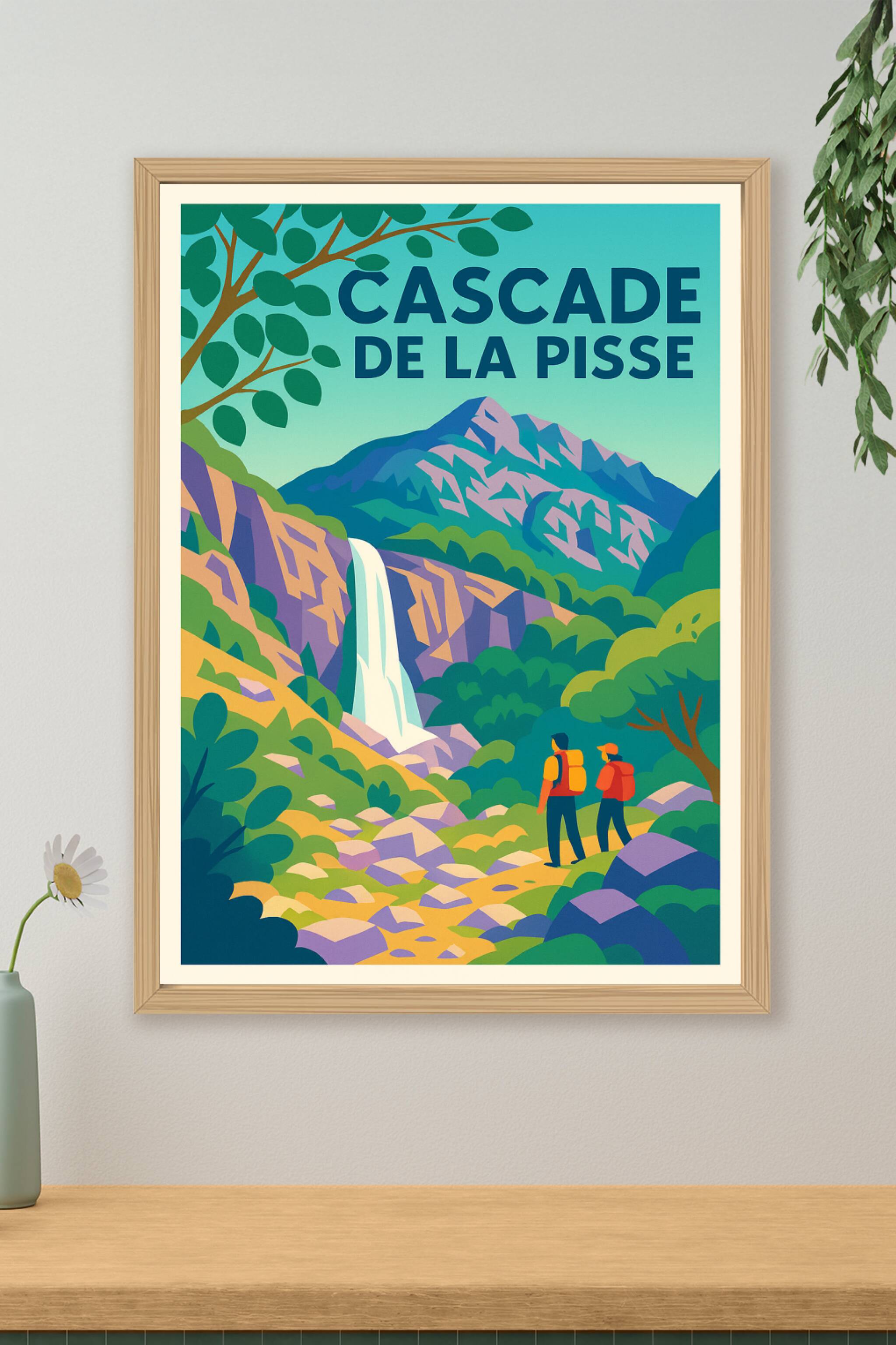 Affiche de Cascade de la Pisse - Un souffle de nature sauvage au cœur des Alpes