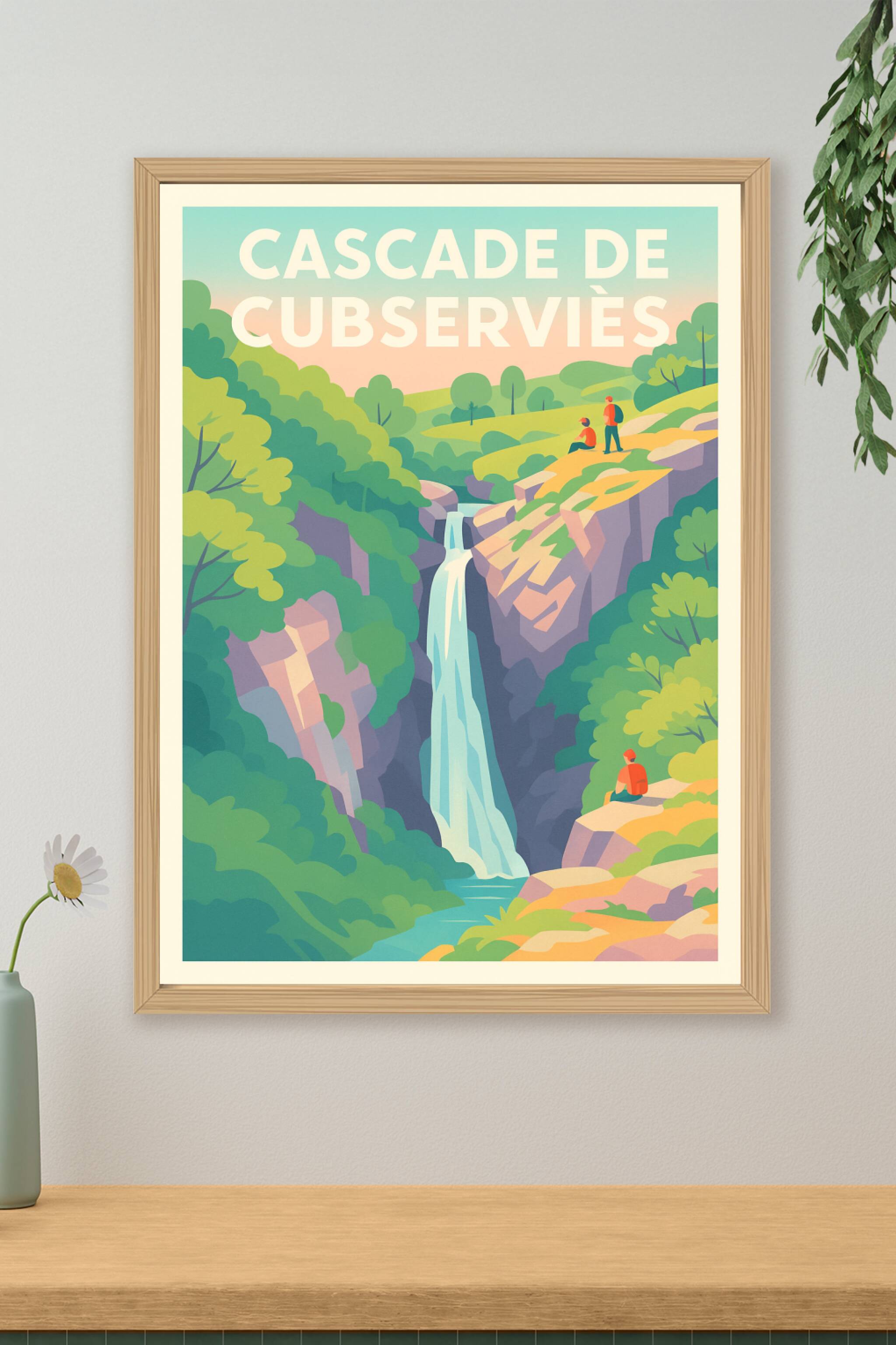 Affiche de Cascade de Cubserviès - La majesté sauvage de la Montagne Noire