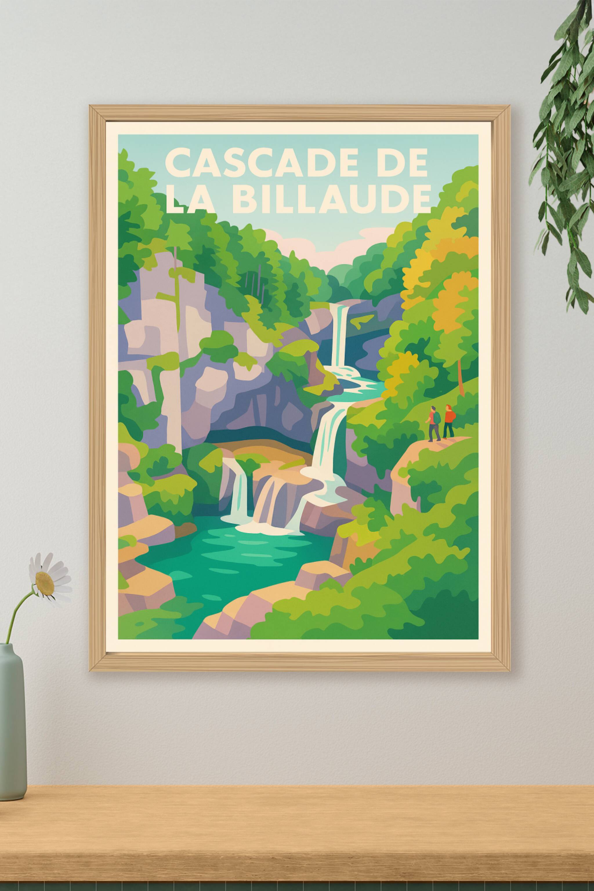 Affiche de Cascade de la Billaude - L'éclat sauvage du Jura dans votre intérieur