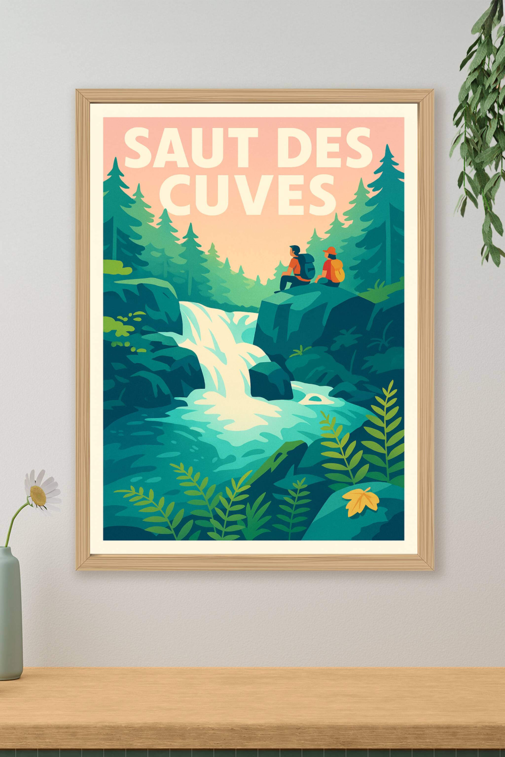 Affiche de Saut des Cuves - La magie des cascades vosgiennes au cœur de la forêt