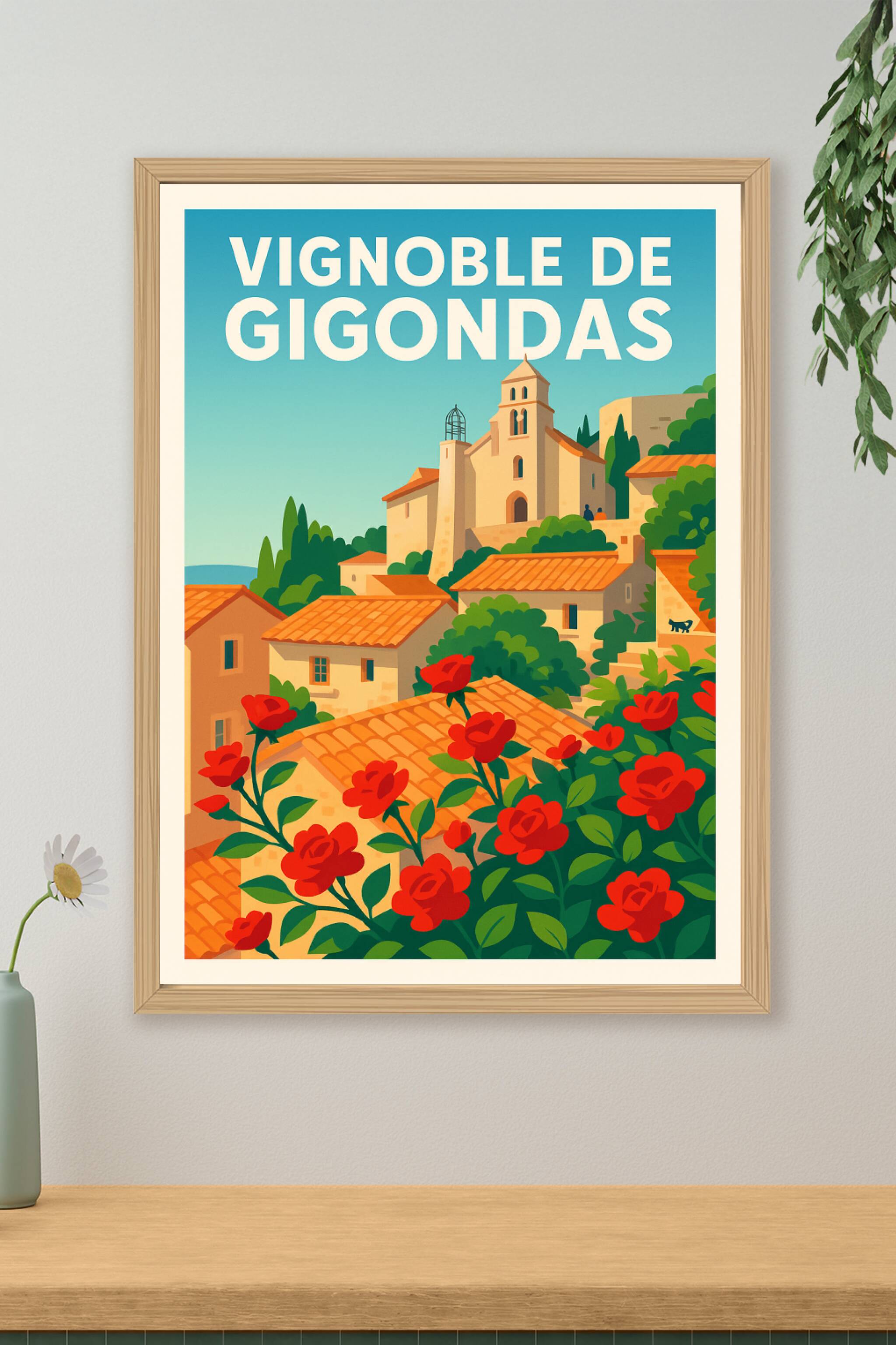 Affiche de Vignoble de Gigondas - L'essence ensoleillée de la Provence