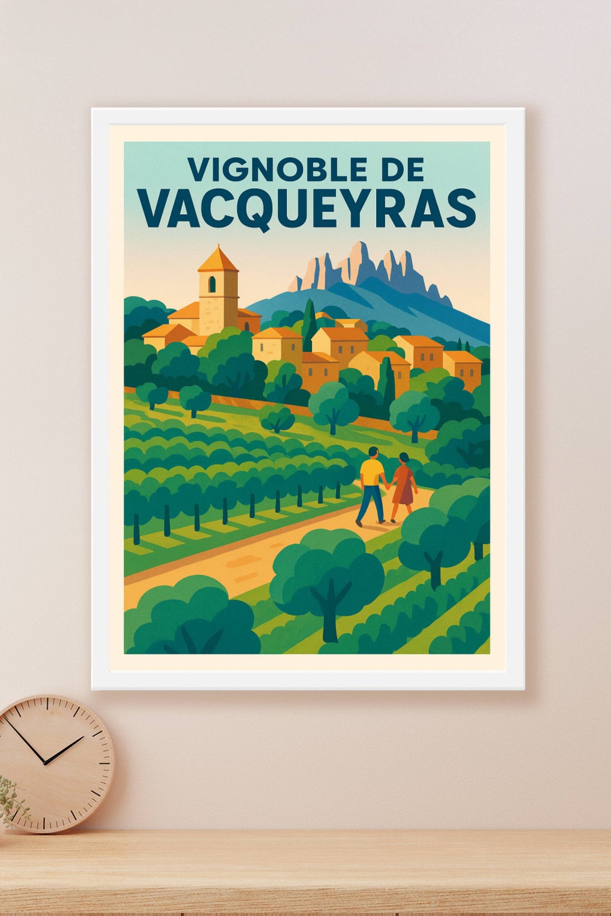 Affiche de Vignoble de Vacqueyras - L'élégance du terroir provençal