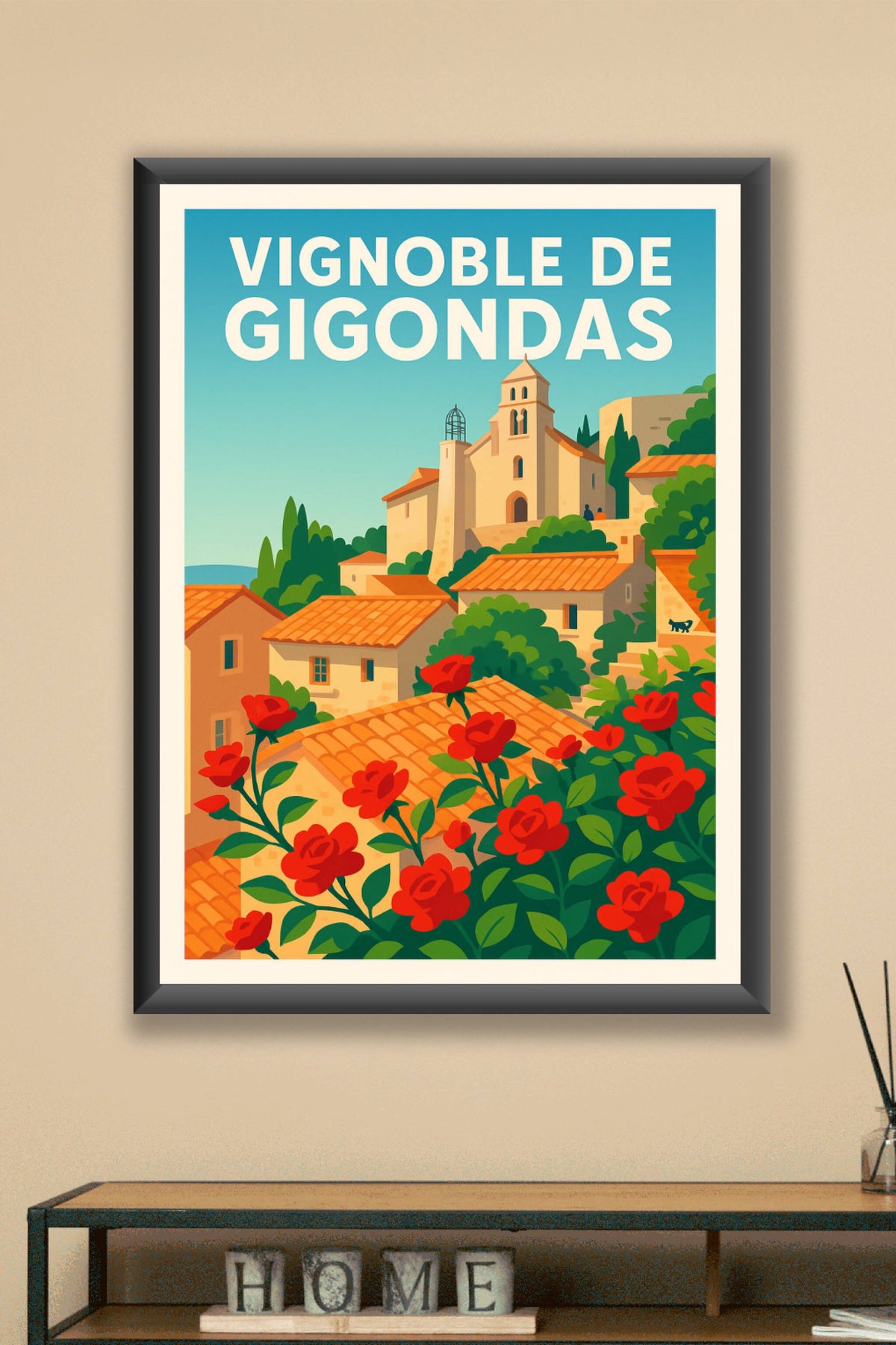 Affiche de Vignoble de Gigondas - L'essence ensoleillée de la Provence