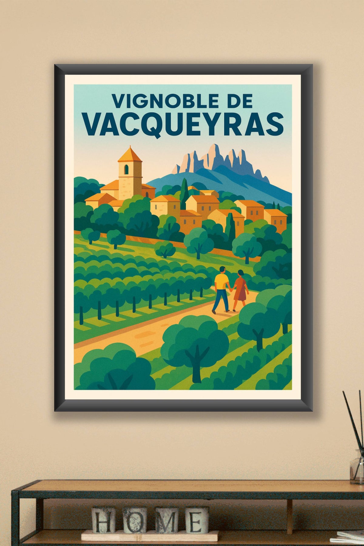 Affiche de Vignoble de Vacqueyras - L'élégance du terroir provençal