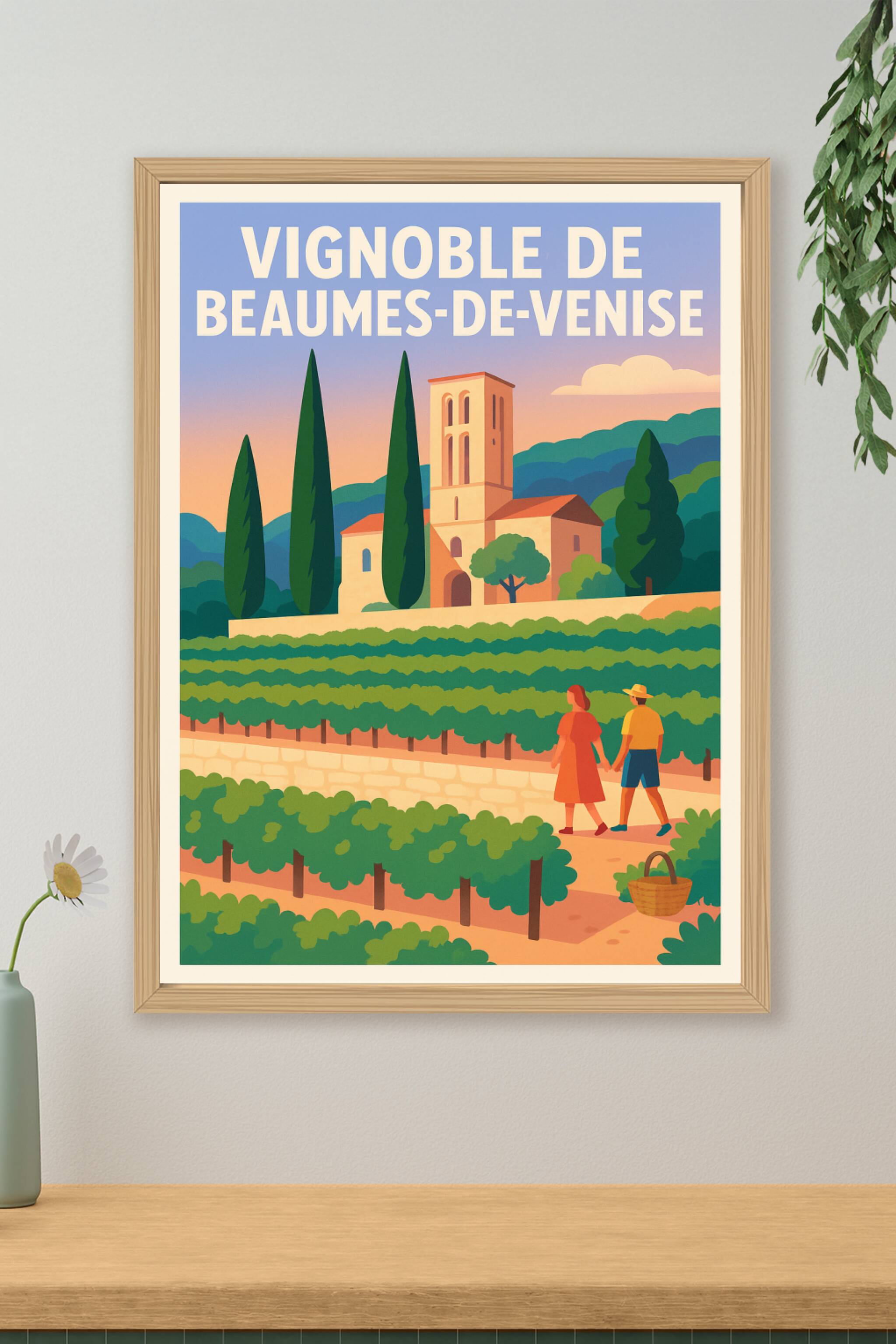 Affiche de Vignoble de Beaumes-de-Venise - L'éclat du terroir provençal