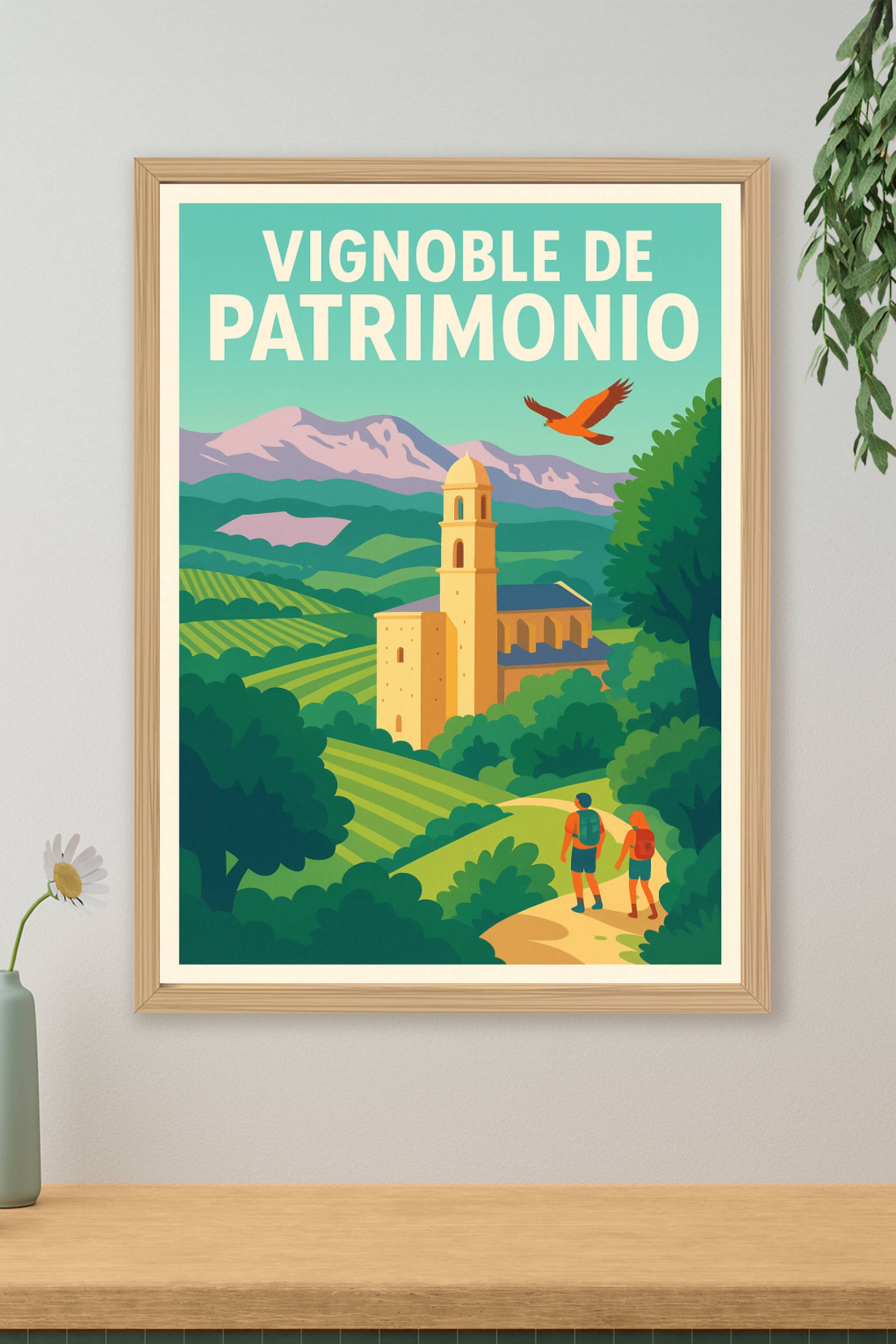 Affiche de Vignoble de Patrimonio - L'essence de la Corse entre terre et mer