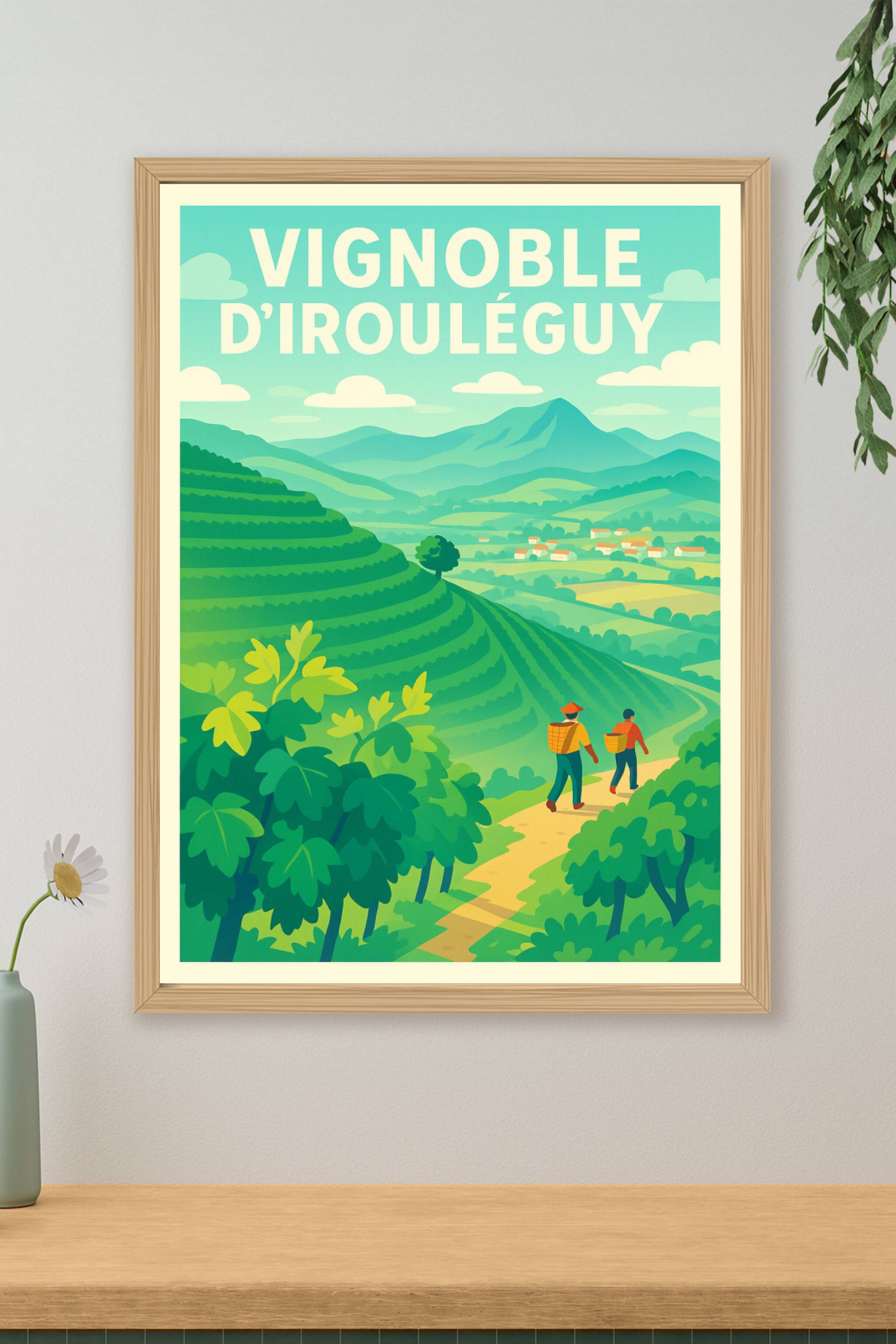 Affiche de Vignoble d'Irouléguy - L'élégance des terrasses du Pays Basque