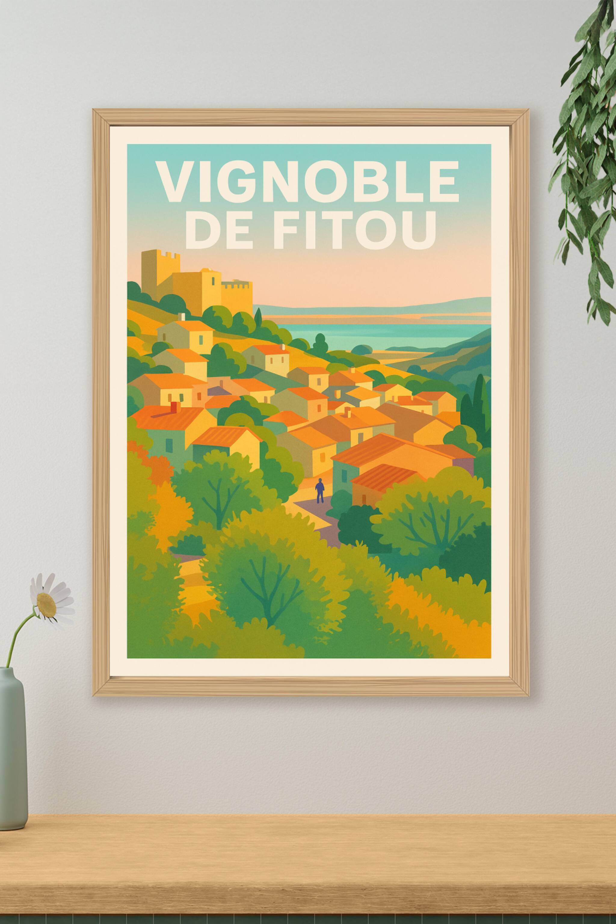 Affiche de Vignoble de Fitou - L'essence du Sud entre terre et mer