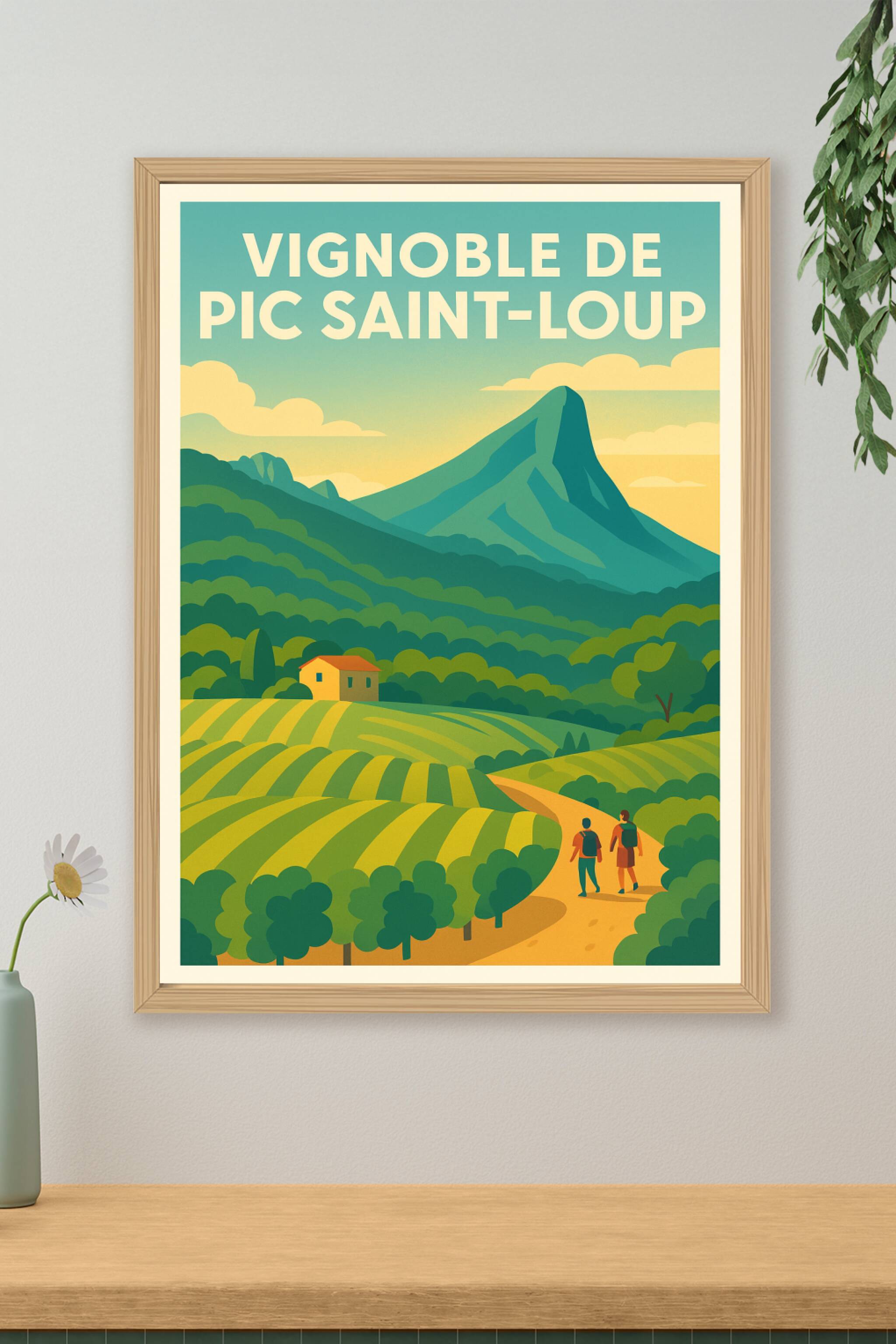 Affiche de Vignoble de Pic Saint-Loup - L'élégance du terroir occitan