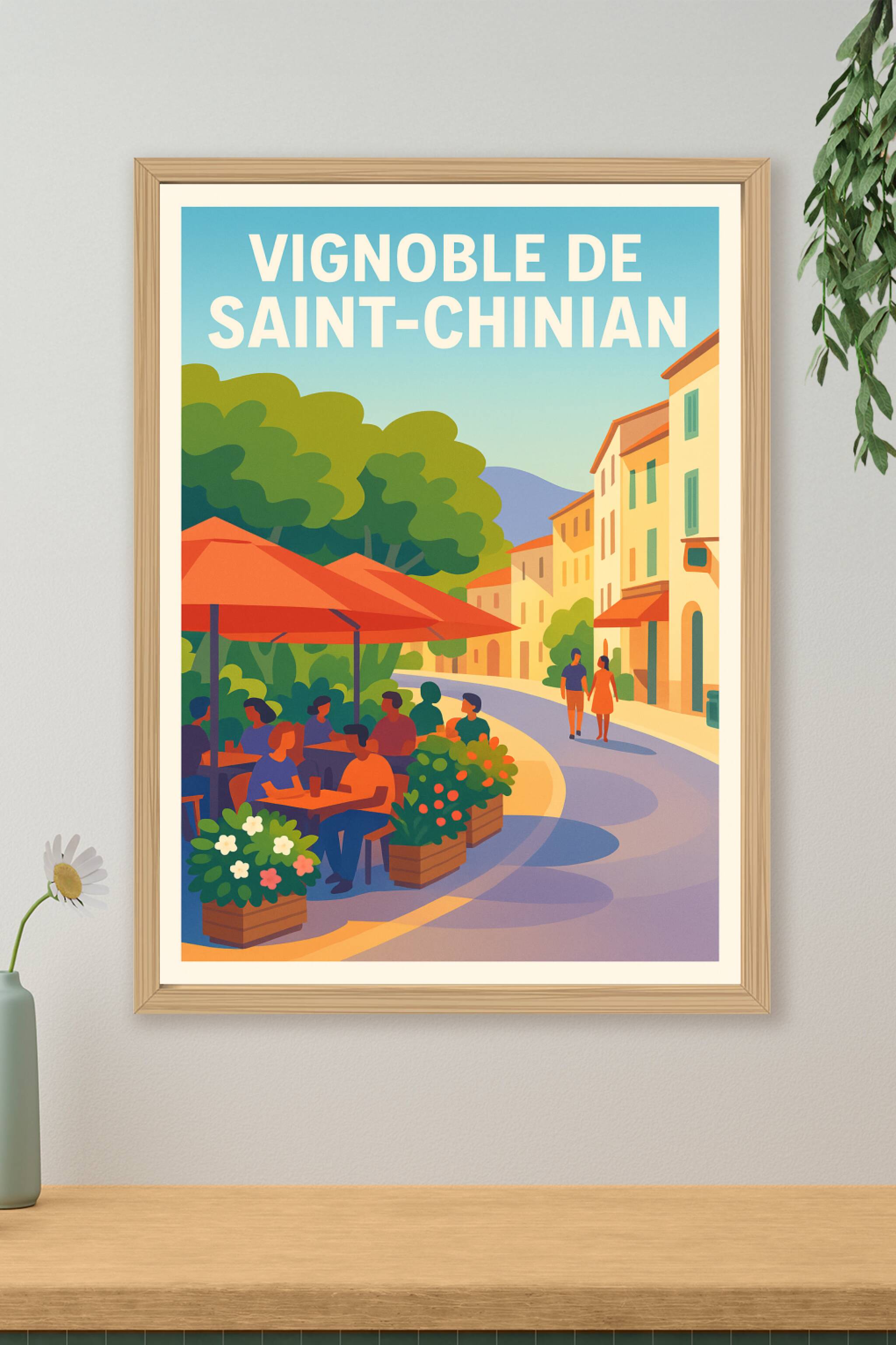 Affiche de Vignoble de Saint-Chinian - L'art de vivre sous le soleil du Languedoc
